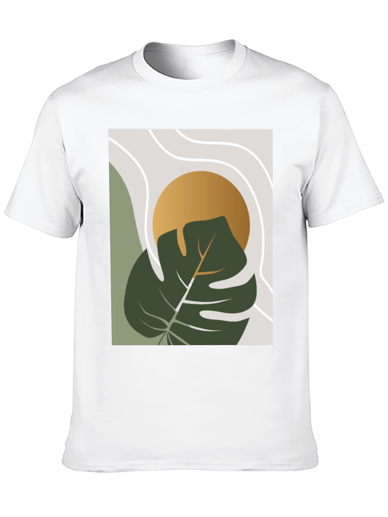 Modern Plant Graphic Tee - Black