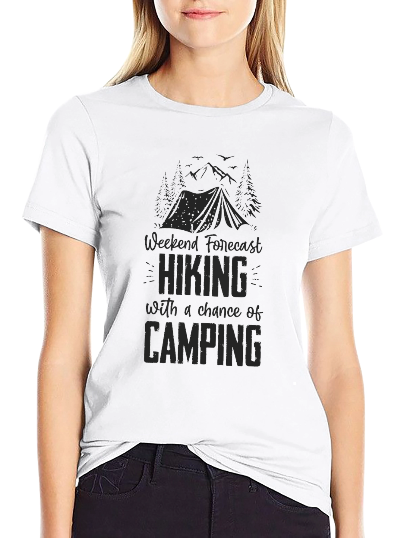 Hiking & Camping Forecast Graphic T-Shirt