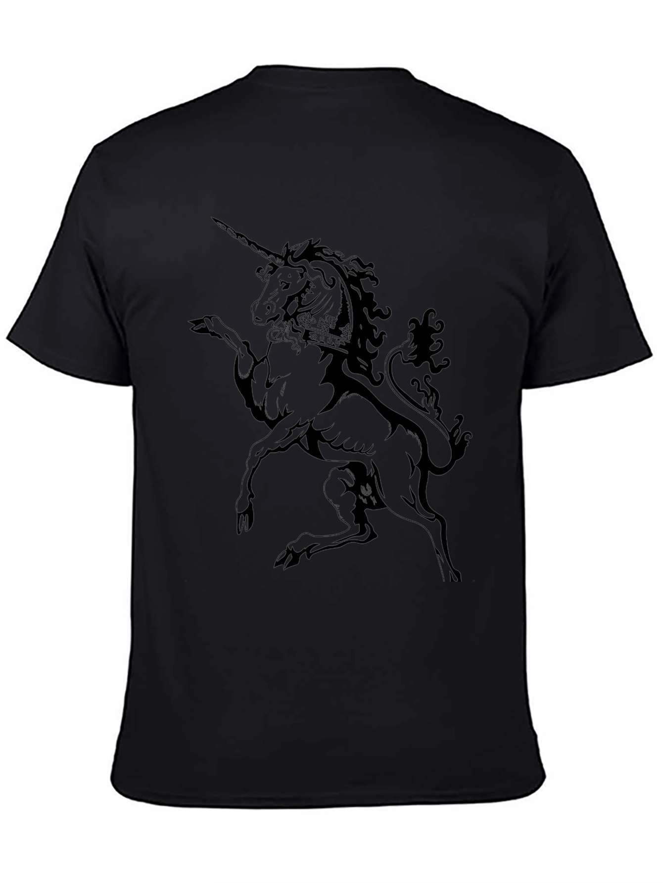 Unicorn Graphic Black T-Shirt