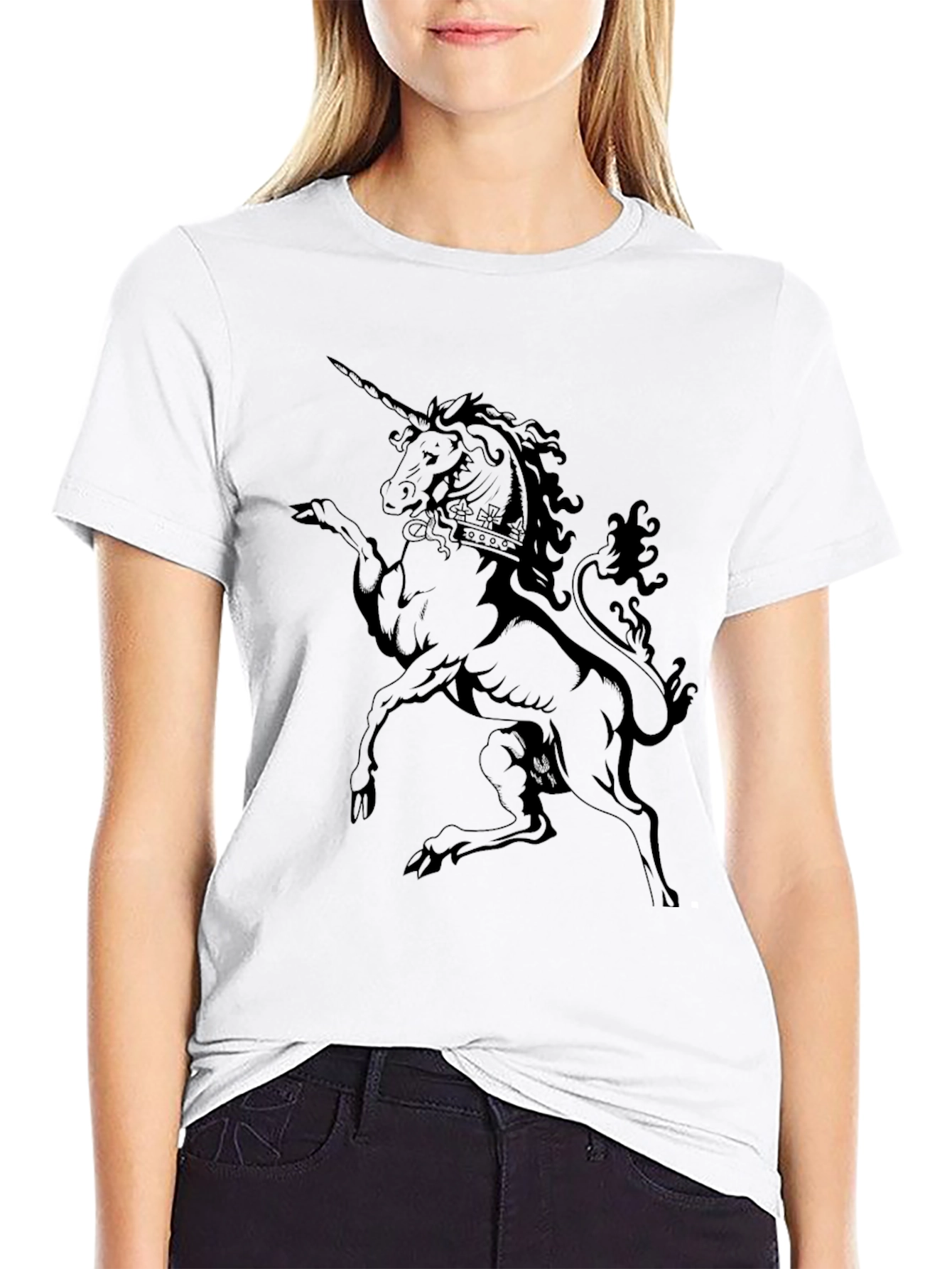 Unicorn Graphic Black T-Shirt
