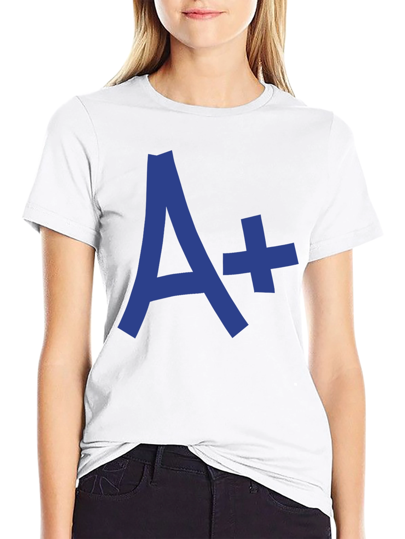 A+ Black Graphic Tee