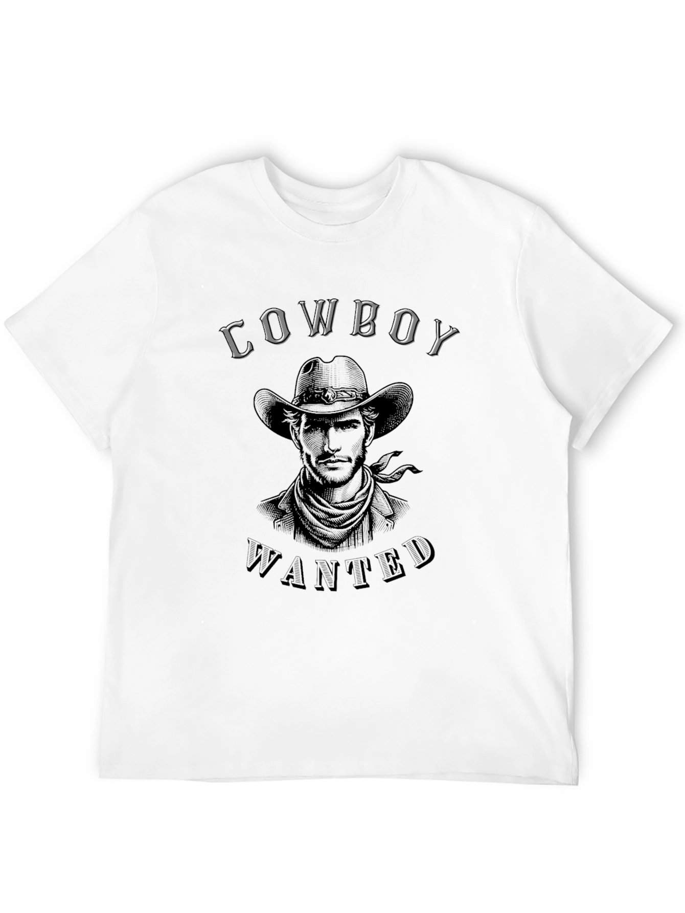 Cowboy Wanted Graphic T-Shirt - Classic Western Style