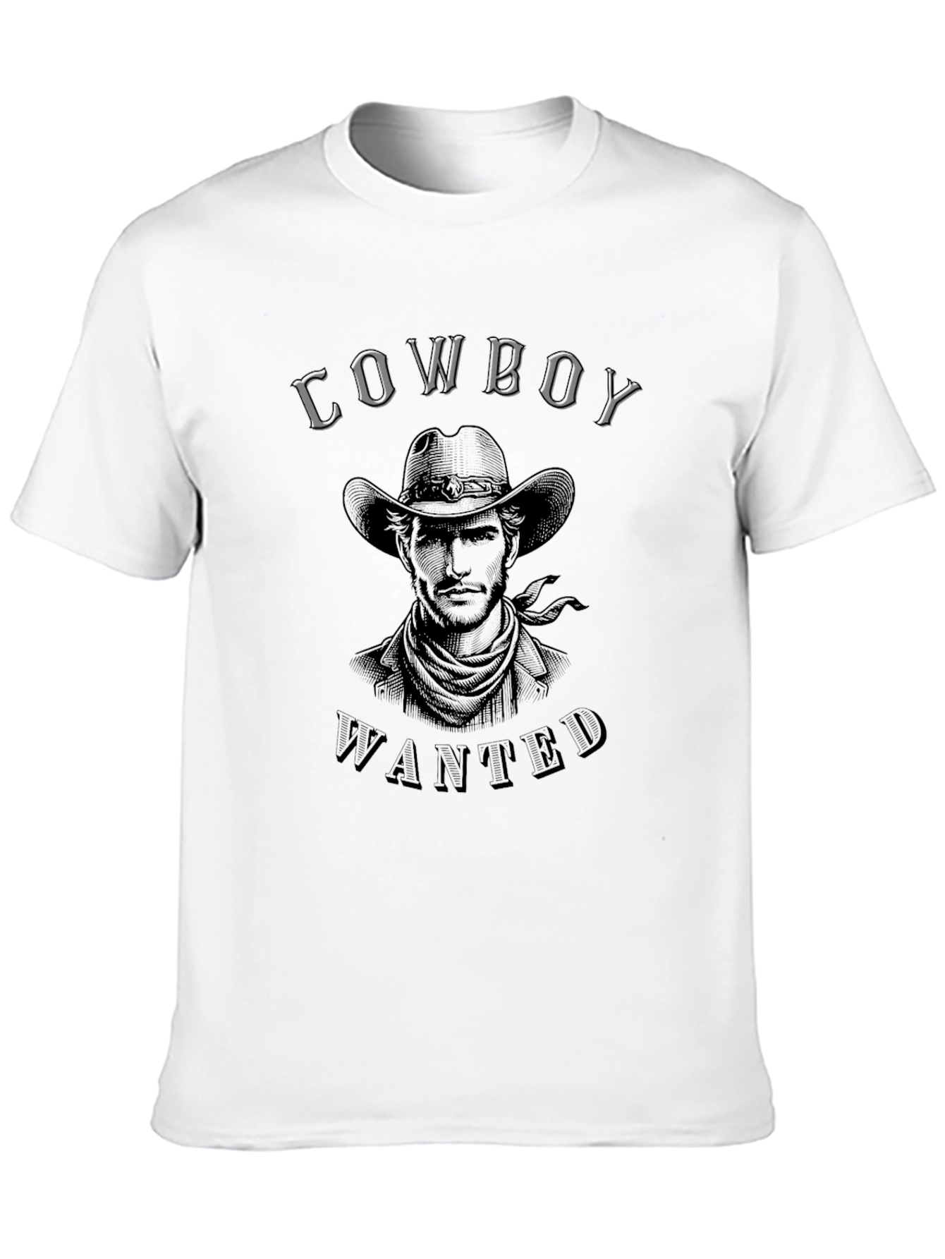 Cowboy Wanted Graphic T-Shirt - Classic Western Style