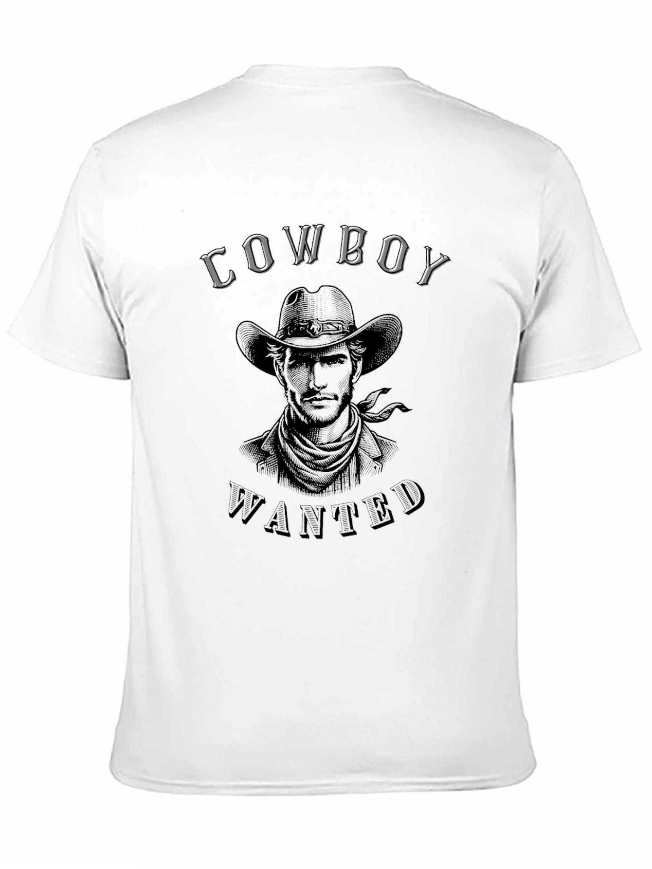 Cowboy Wanted Graphic T-Shirt - Classic Western Style