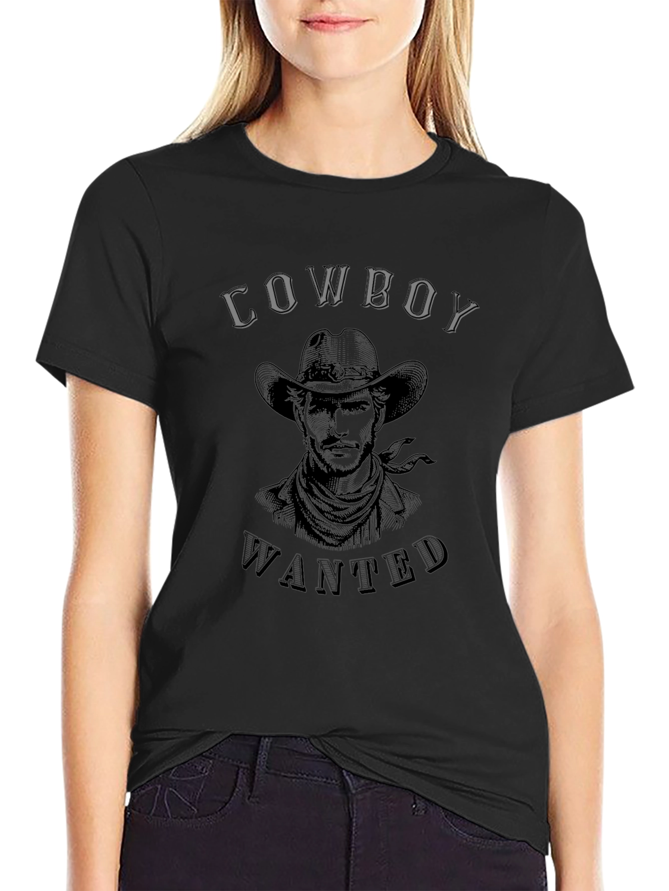 Cowboy Wanted Graphic T-Shirt - Classic Western Style