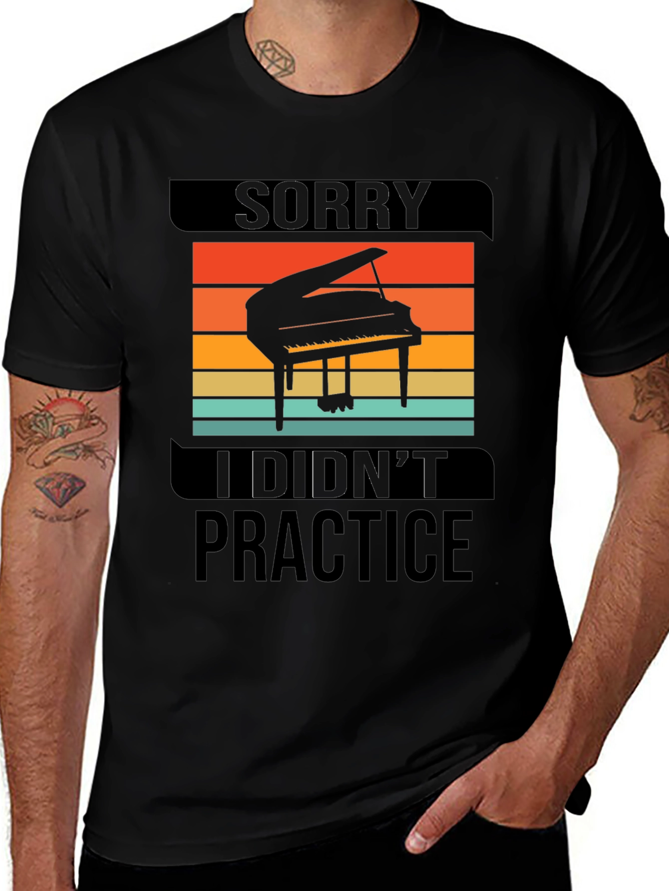 Sorry I Didnt Practice Piano Graphic T-Shirt