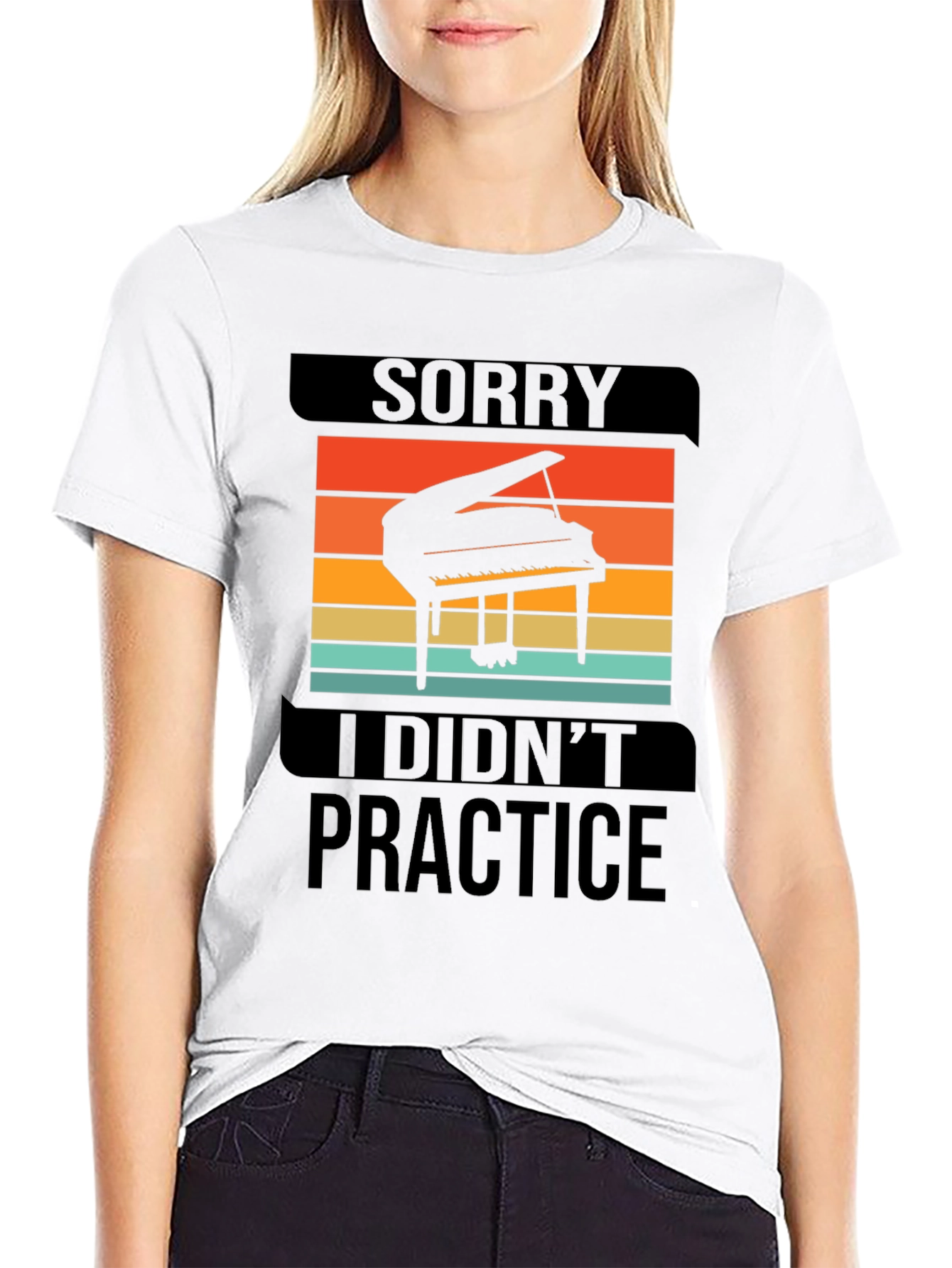 Sorry I Didnt Practice Piano Graphic T-Shirt