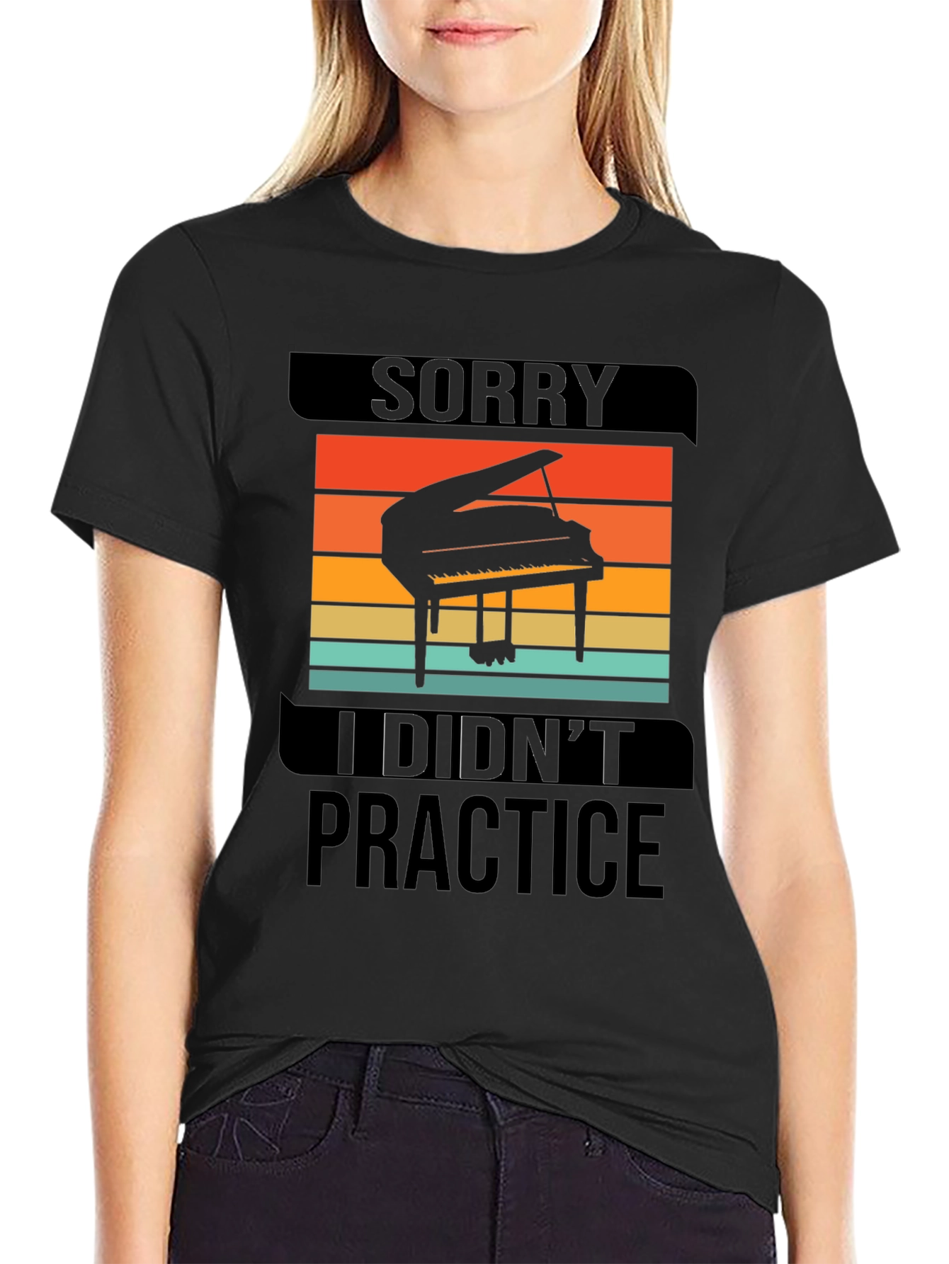 Sorry I Didnt Practice Piano Graphic T-Shirt