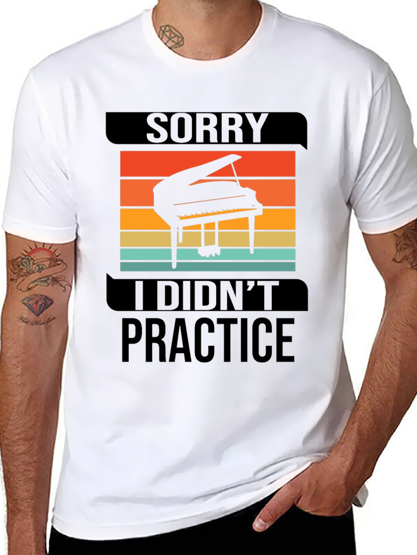 Sorry I Didnt Practice Piano Graphic T-Shirt