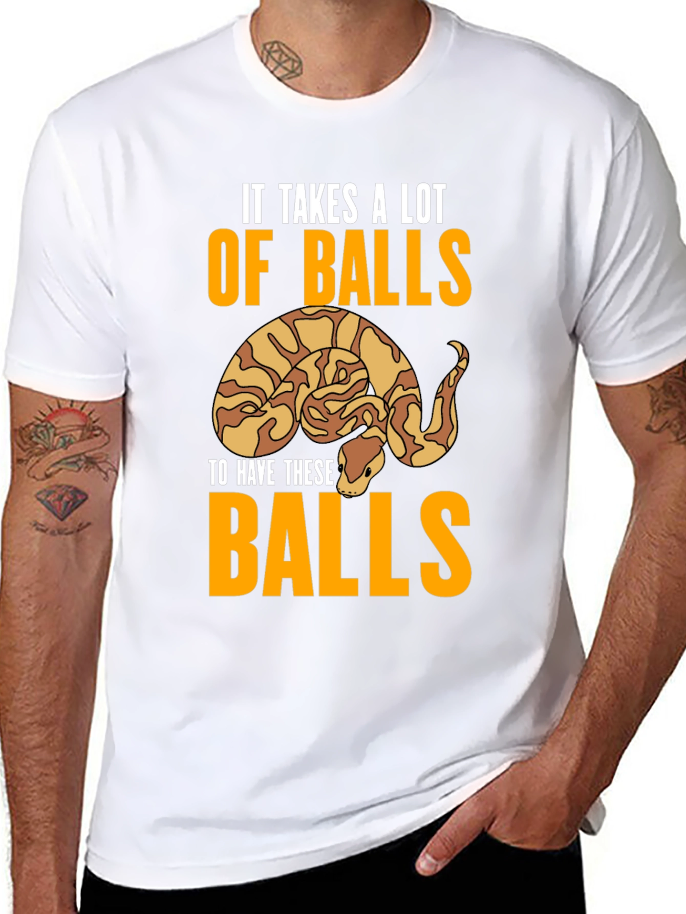 It Takes Balls Snake Graphic Tee