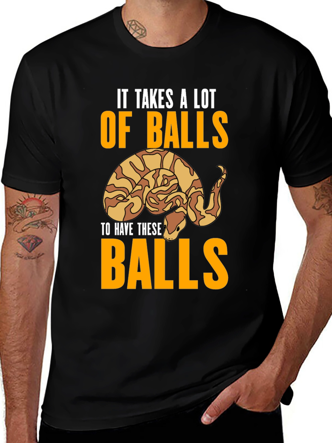 It Takes Balls Snake Graphic Tee