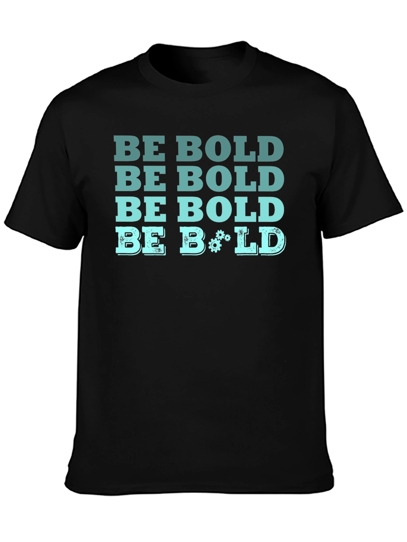Be Bold Graphic Tee - Black Cotton T-Shirt