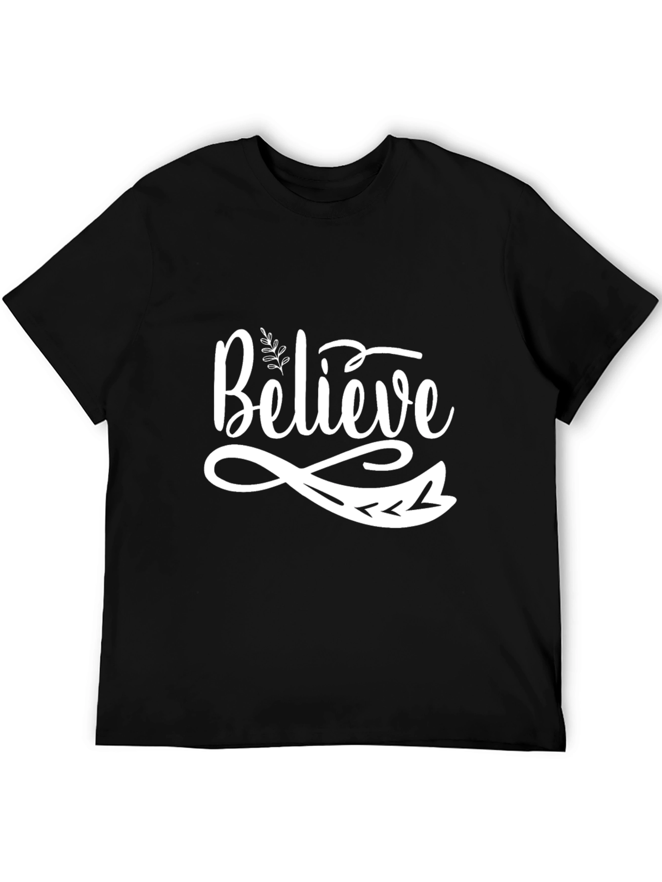 Believe Graphic Black T-Shirt