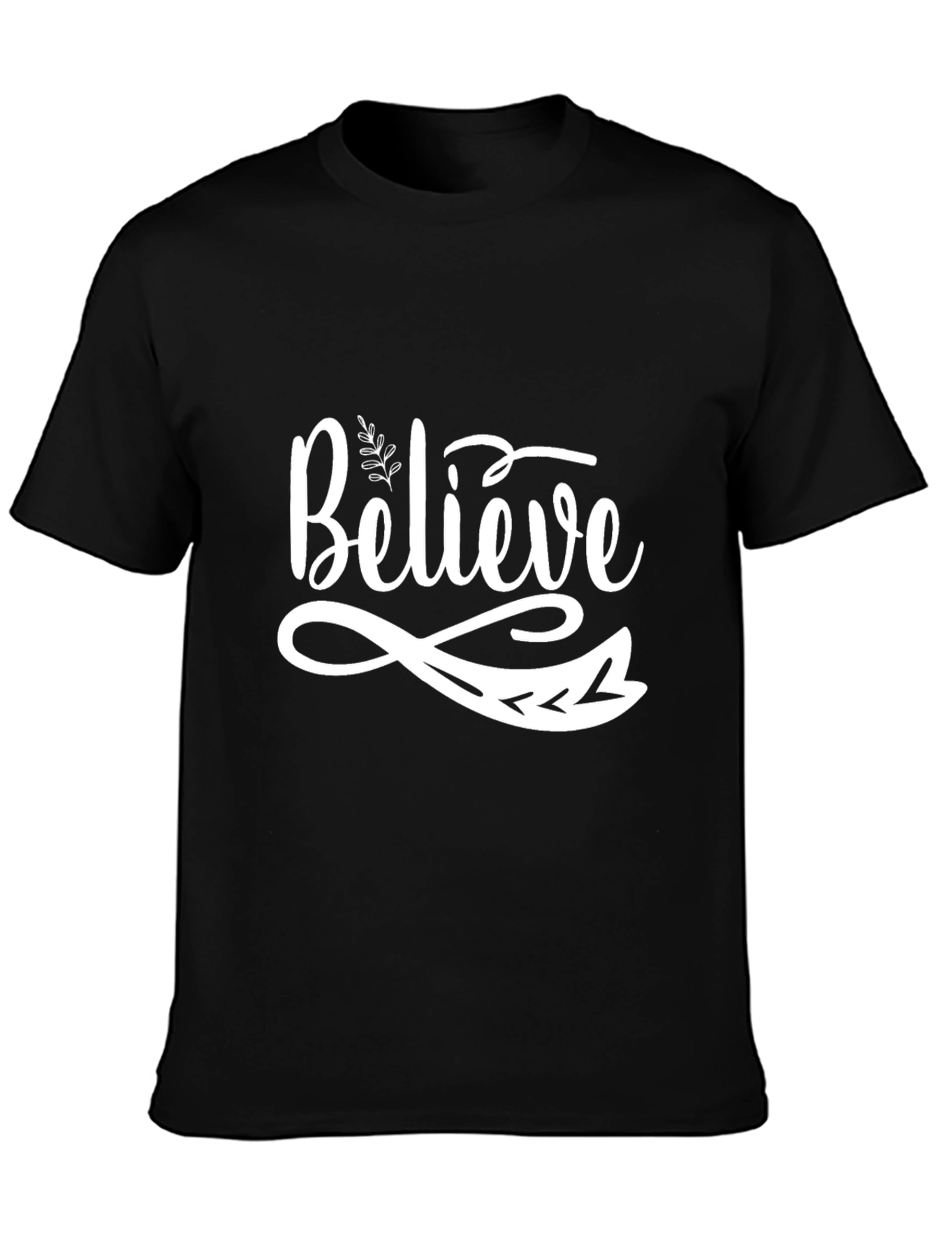 Believe Graphic Black T-Shirt