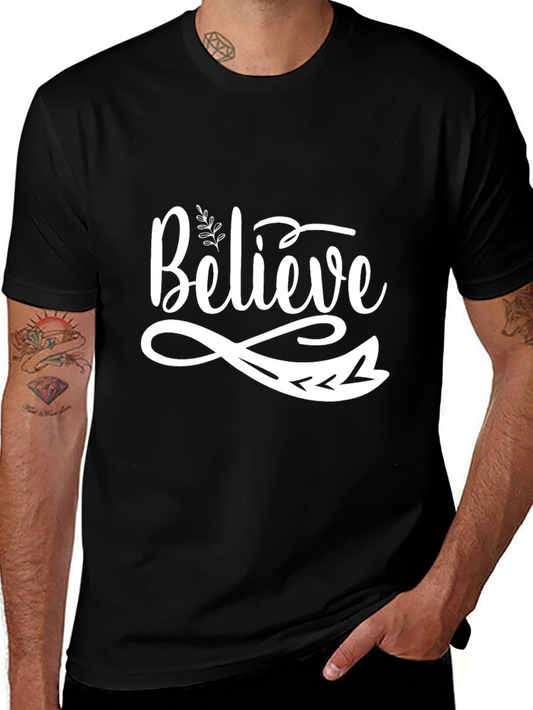 Believe Graphic Black T-Shirt