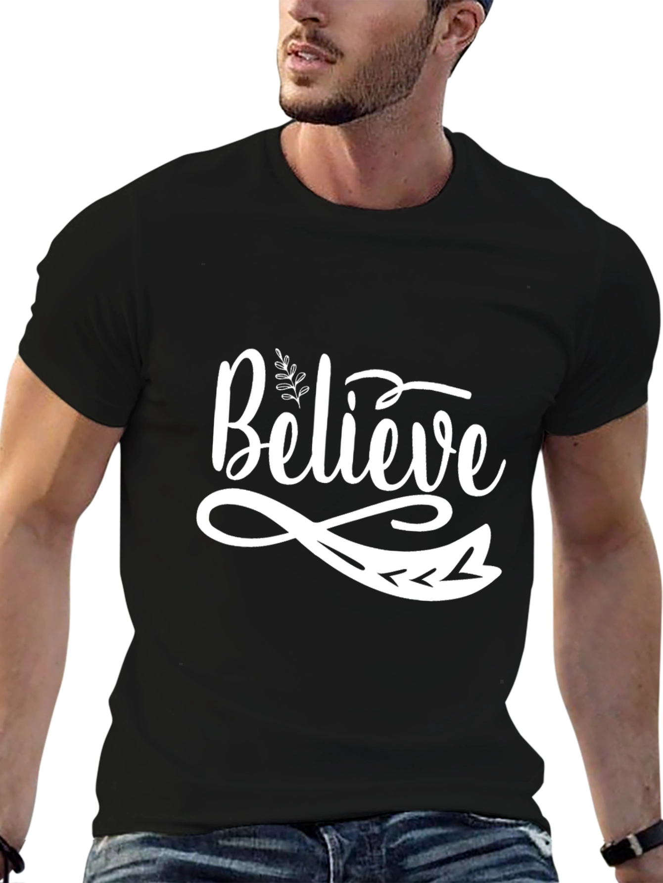 Believe Graphic Black T-Shirt