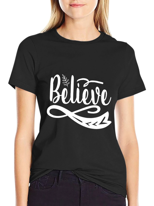 Believe Graphic Black T-Shirt
