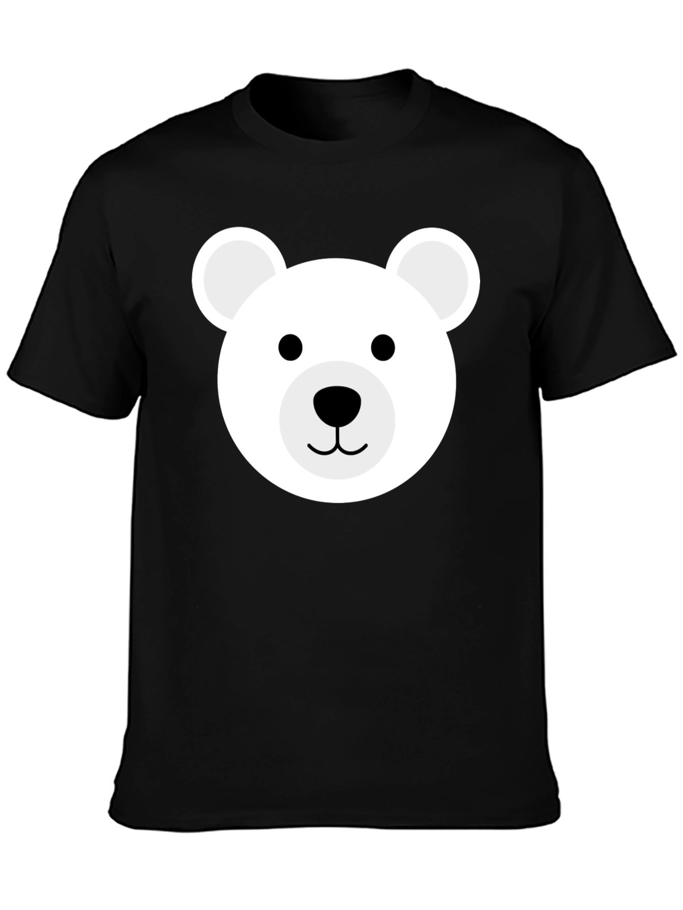 Cute Bear Graphic Black T-Shirt