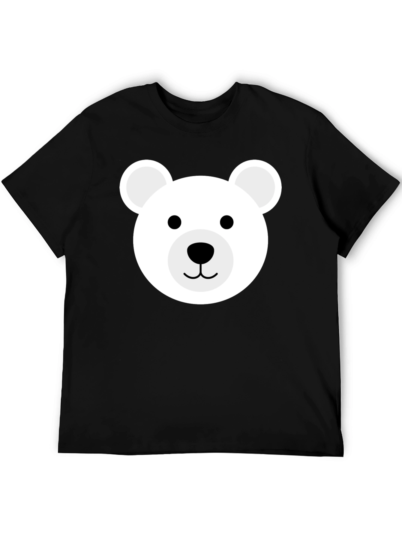 Cute Bear Graphic Black T-Shirt