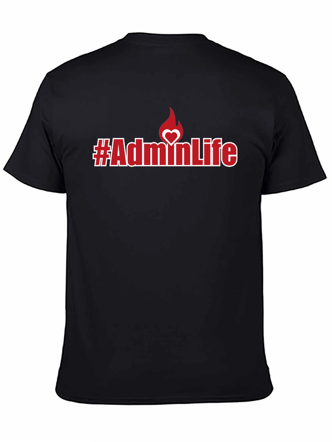 #AdminLife Graphic Tee - Black Casual T-Shirt