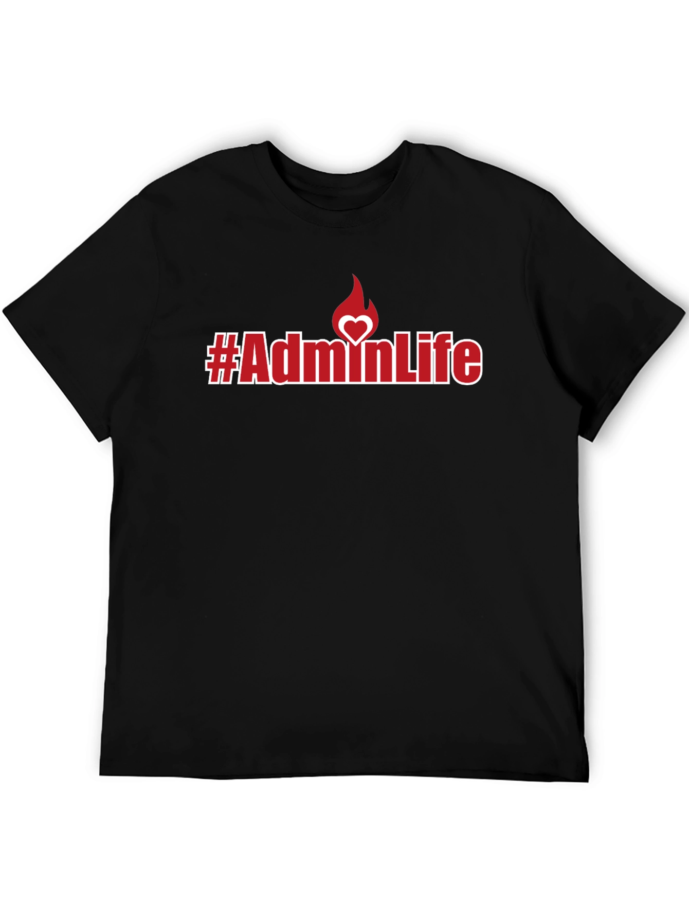 #AdminLife Graphic Tee - Black Casual T-Shirt