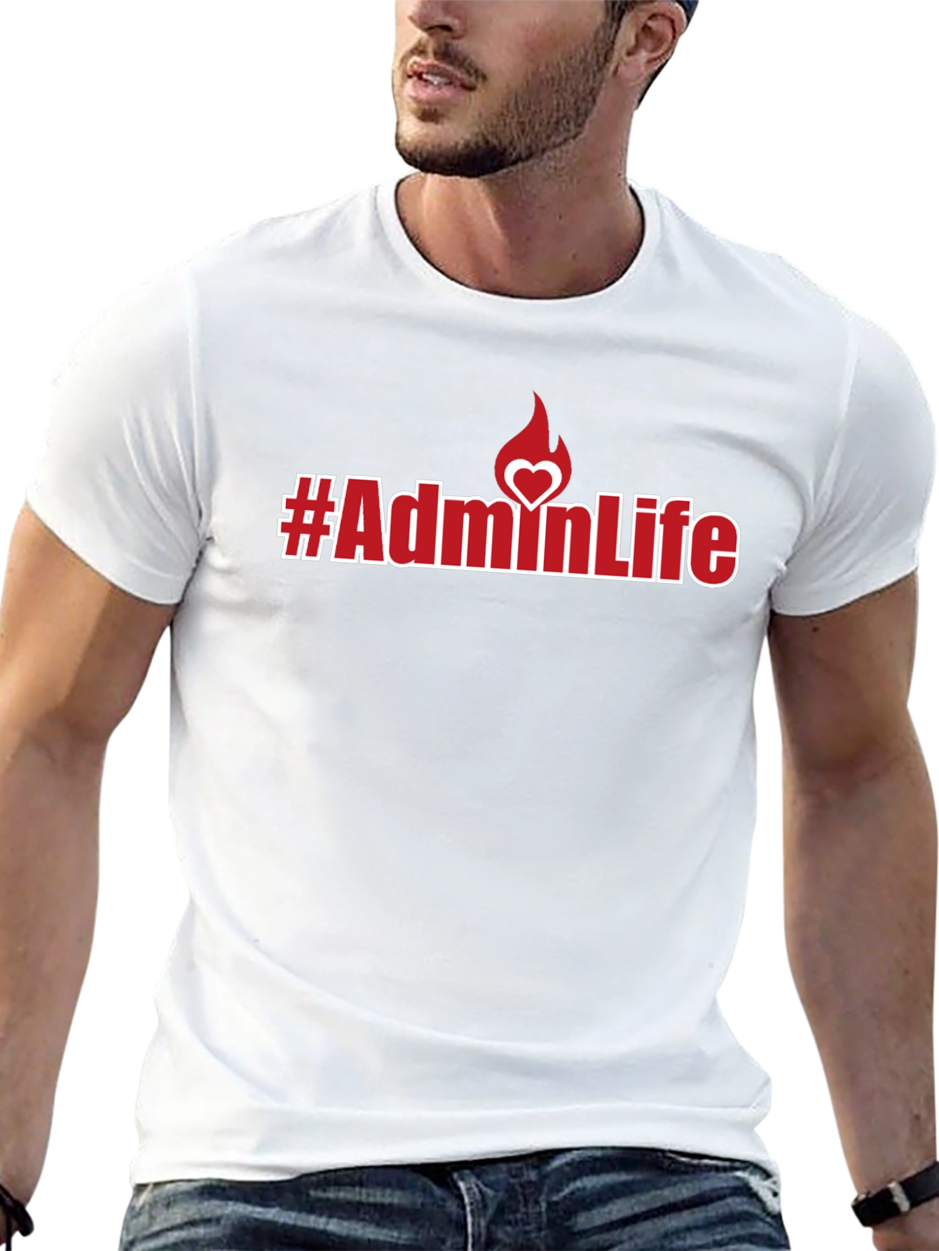 #AdminLife Graphic Tee - Black Casual T-Shirt