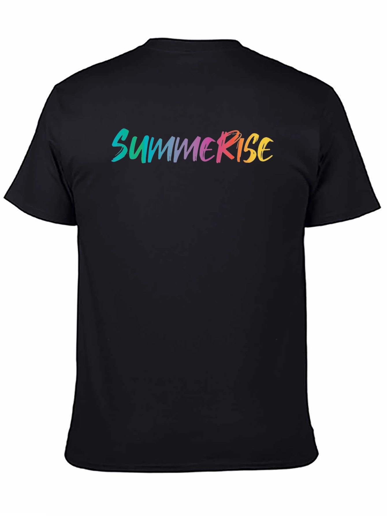 SummerRise Gradient Graphic Black T-Shirt