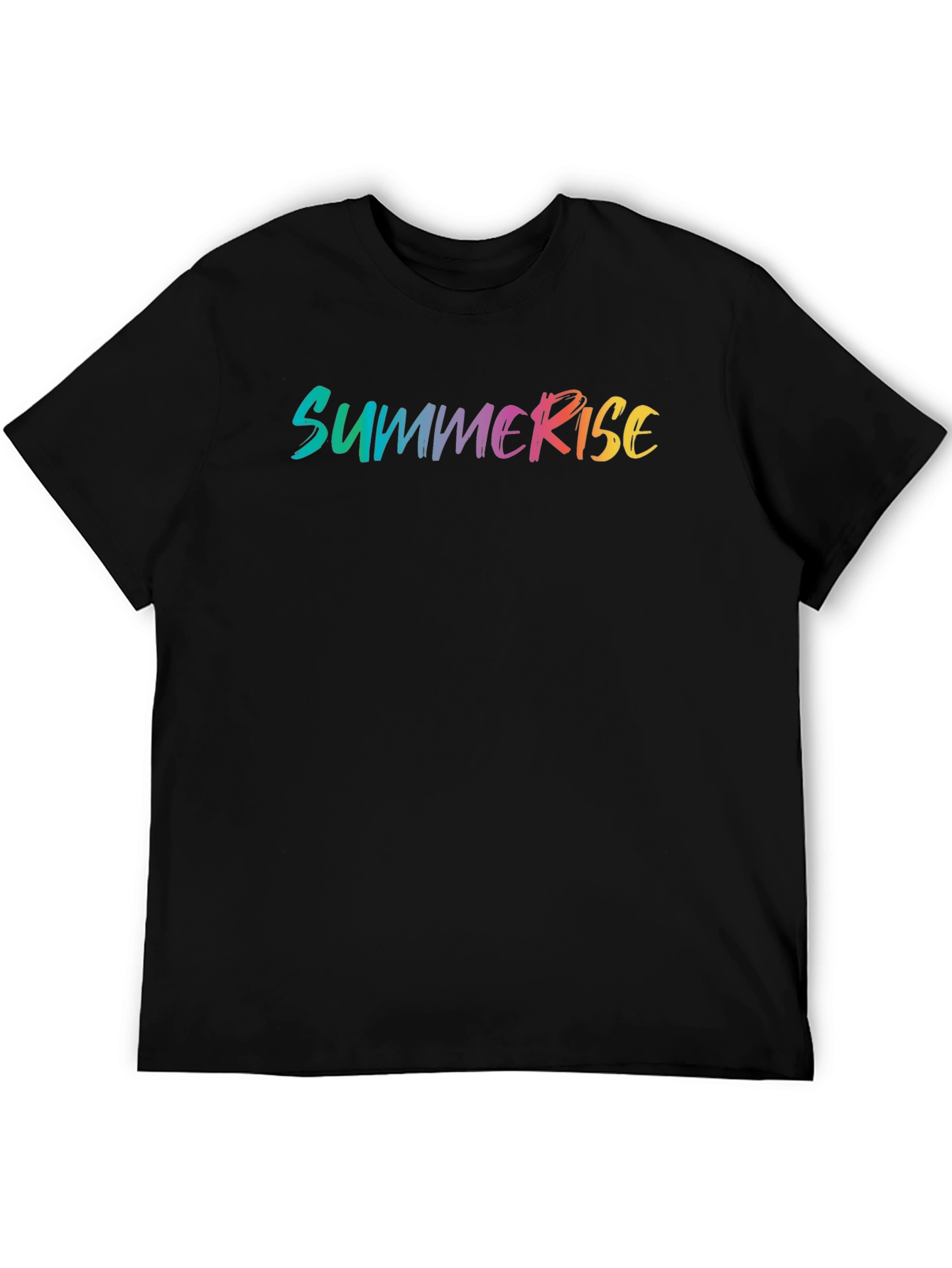 SummerRise Gradient Graphic Black T-Shirt