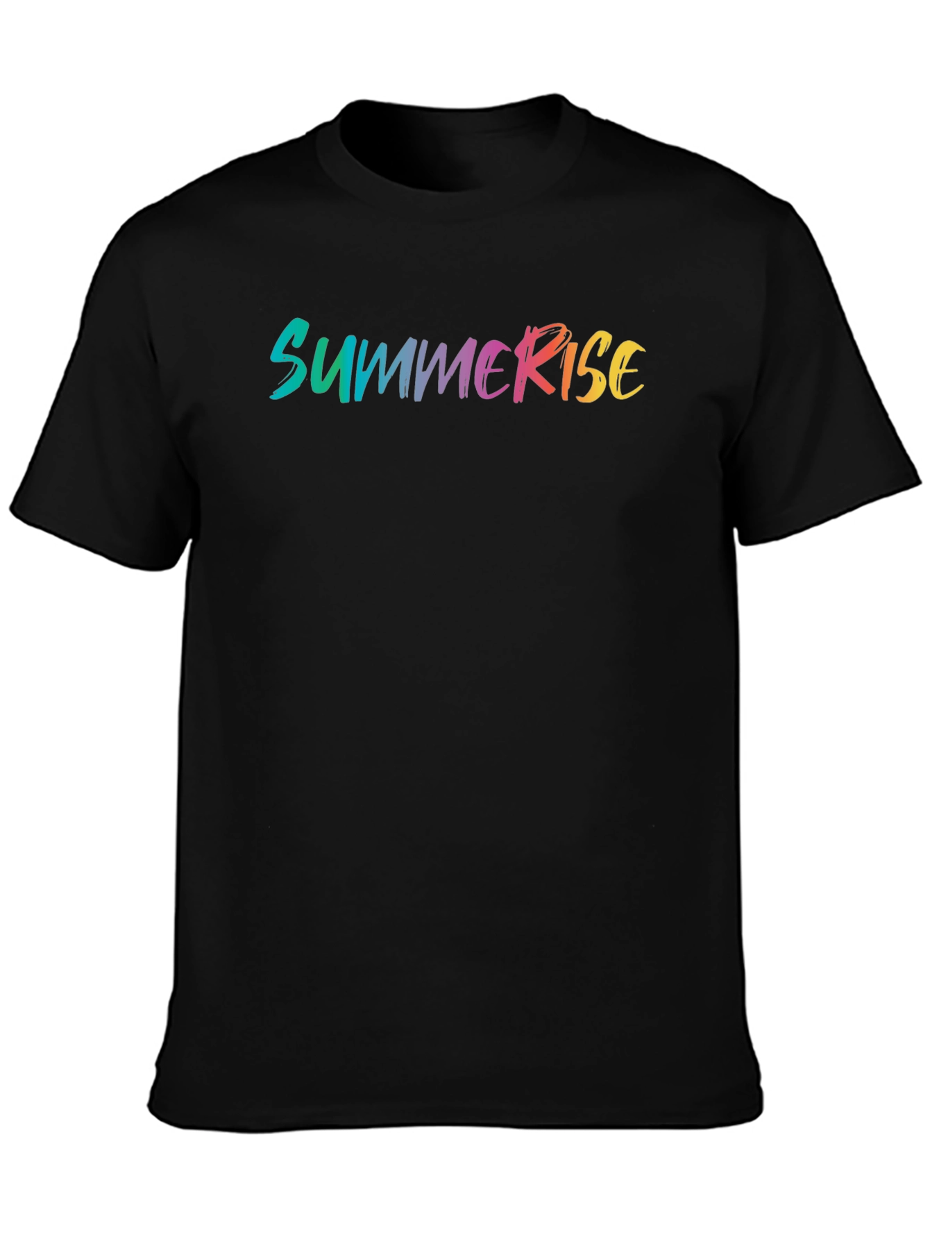 SummerRise Gradient Graphic Black T-Shirt