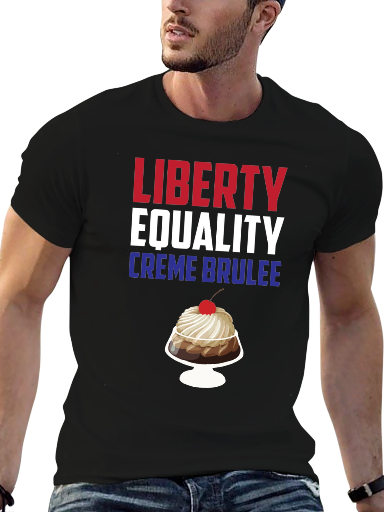 Liberty Equality Crème Brûlée Black Graphic Tee