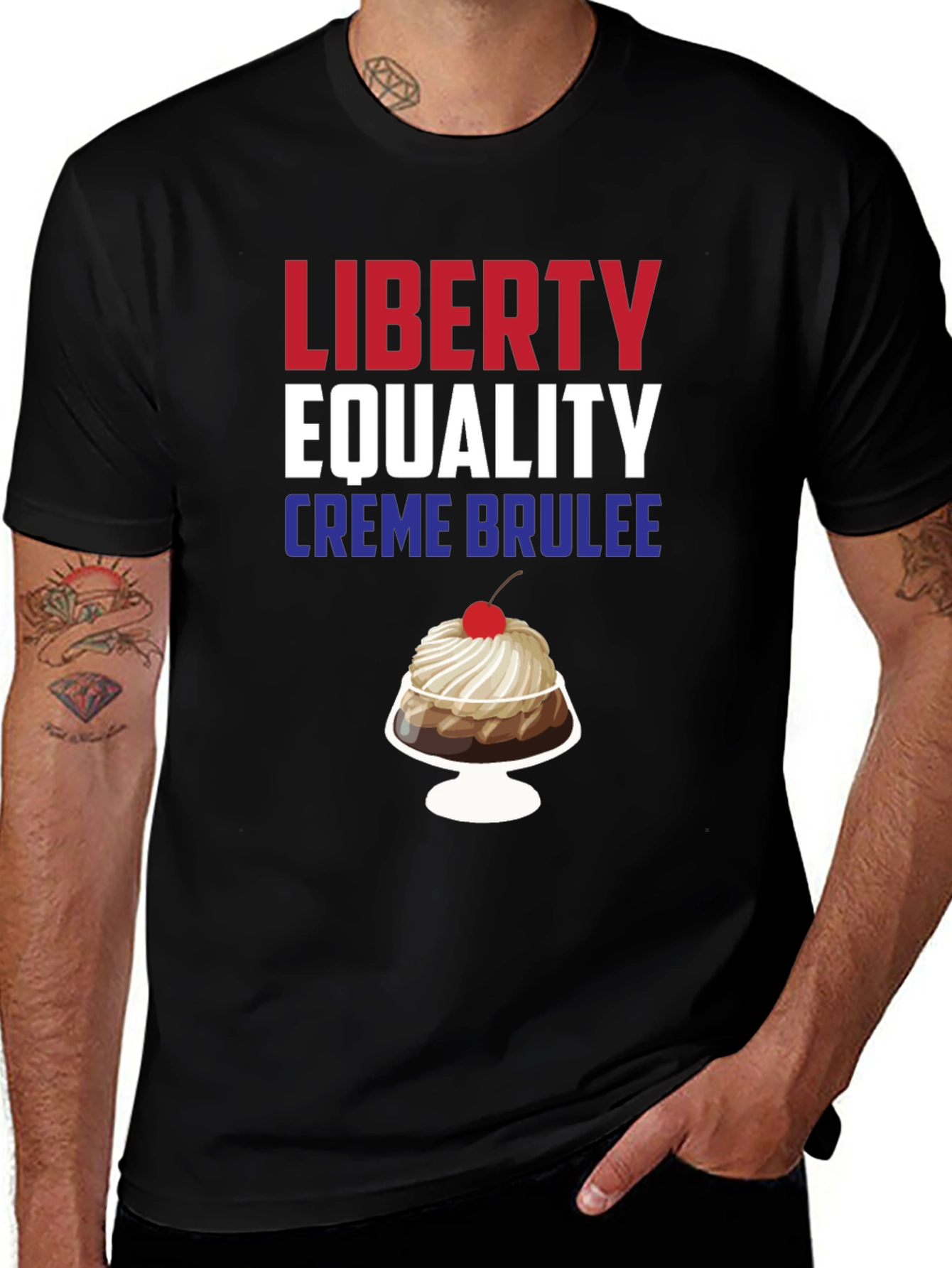 Liberty Equality Crème Brûlée Black Graphic Tee