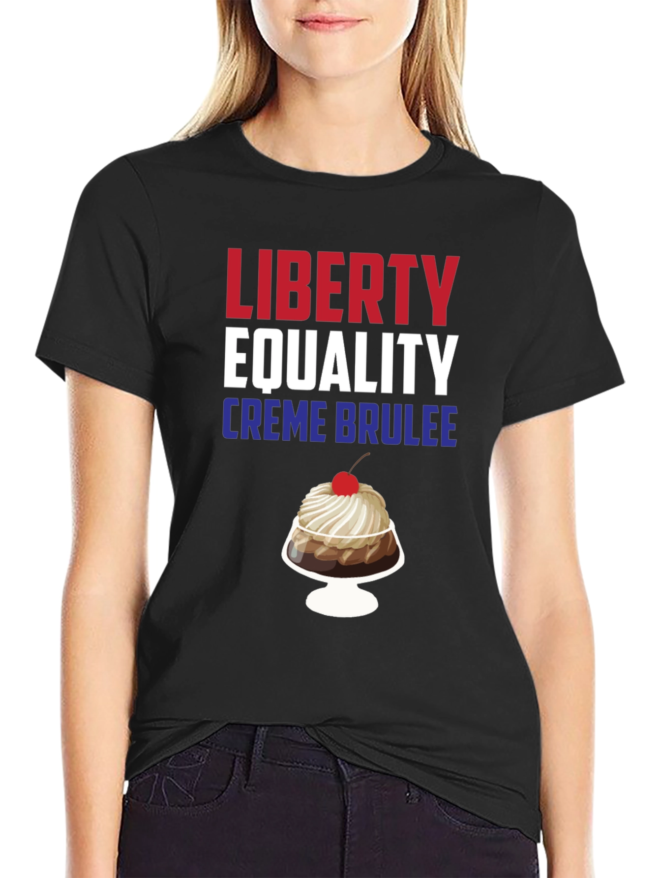 Liberty Equality Crème Brûlée Black Graphic Tee