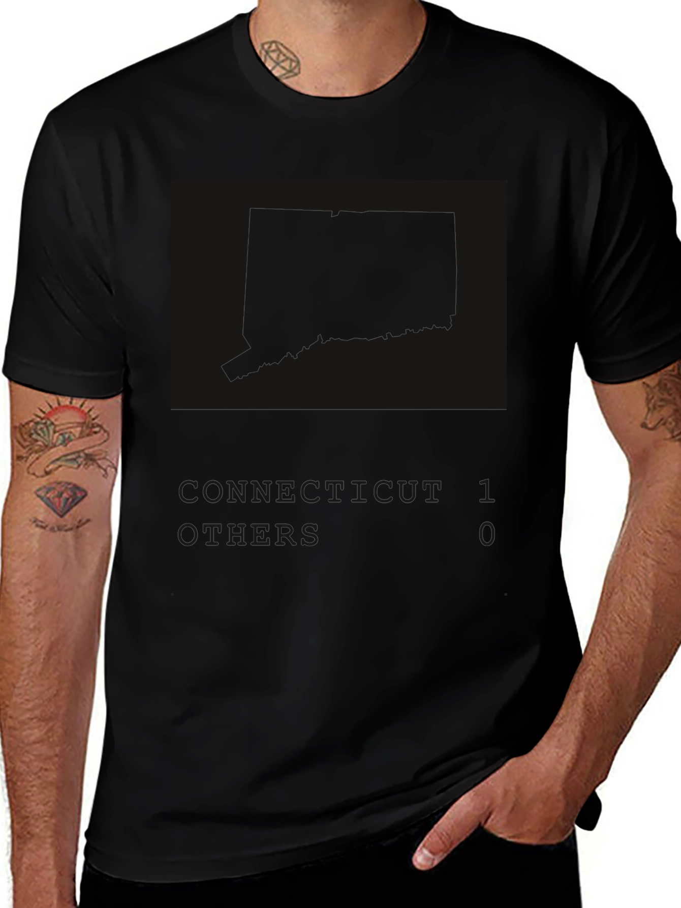 Mens Black Graphic T-Shirt