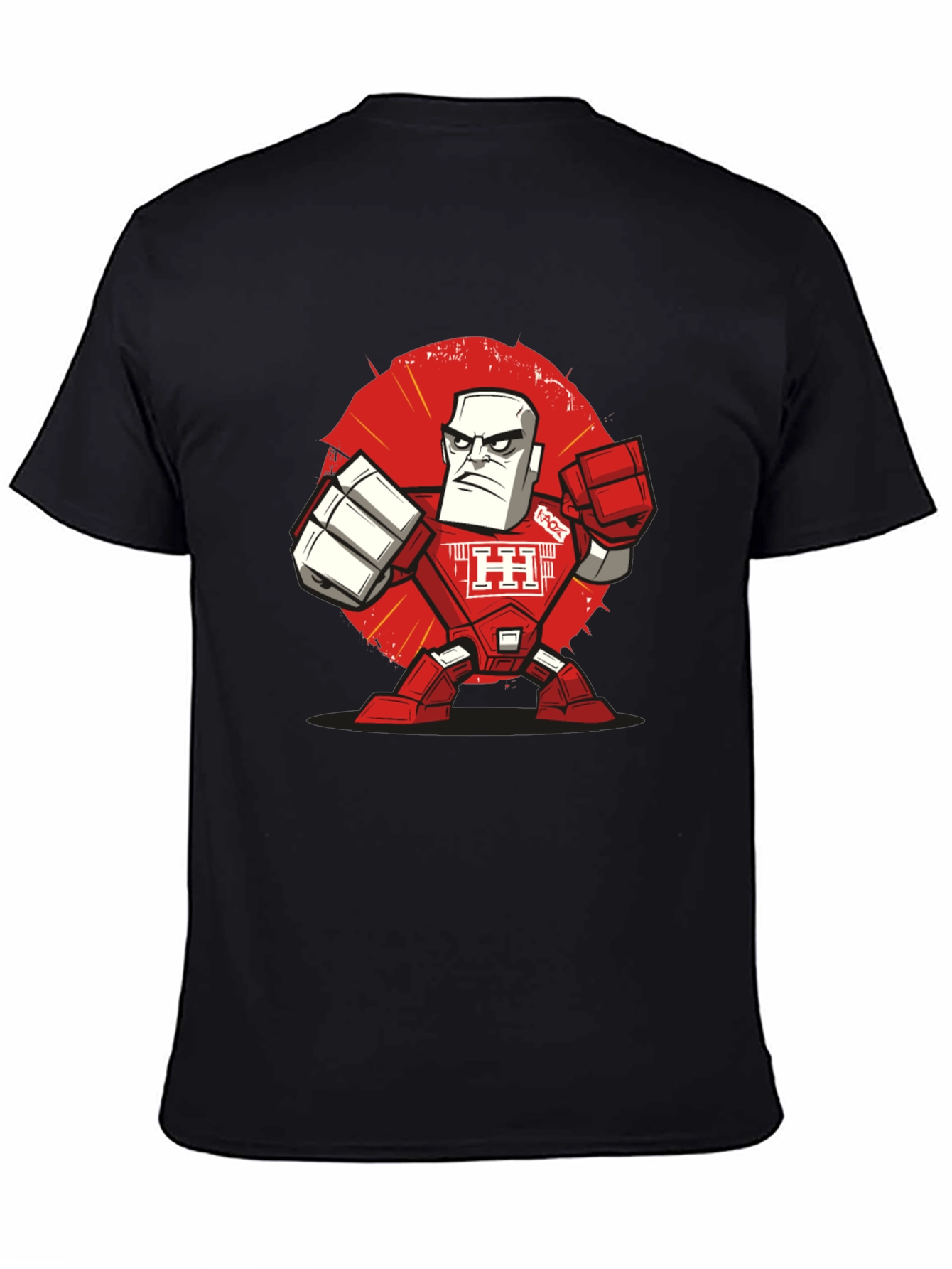 Robot Warrior Graphic Tee - Black