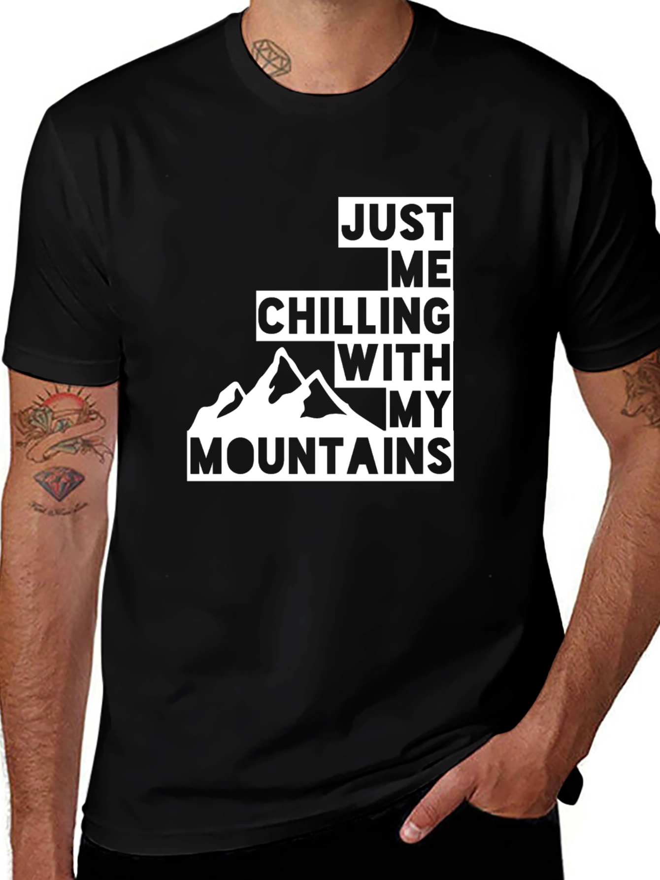Mountains Graphic Tee - Chilling With My Mountains