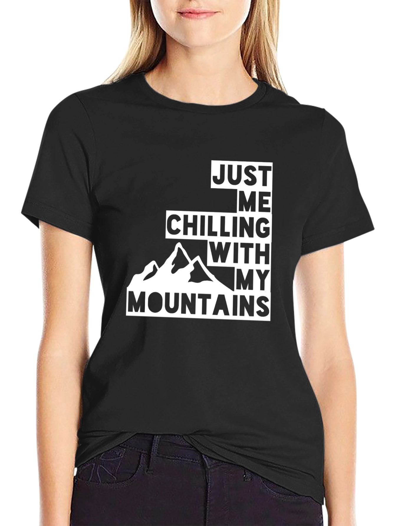 Mountains Graphic Tee - Chilling With My Mountains