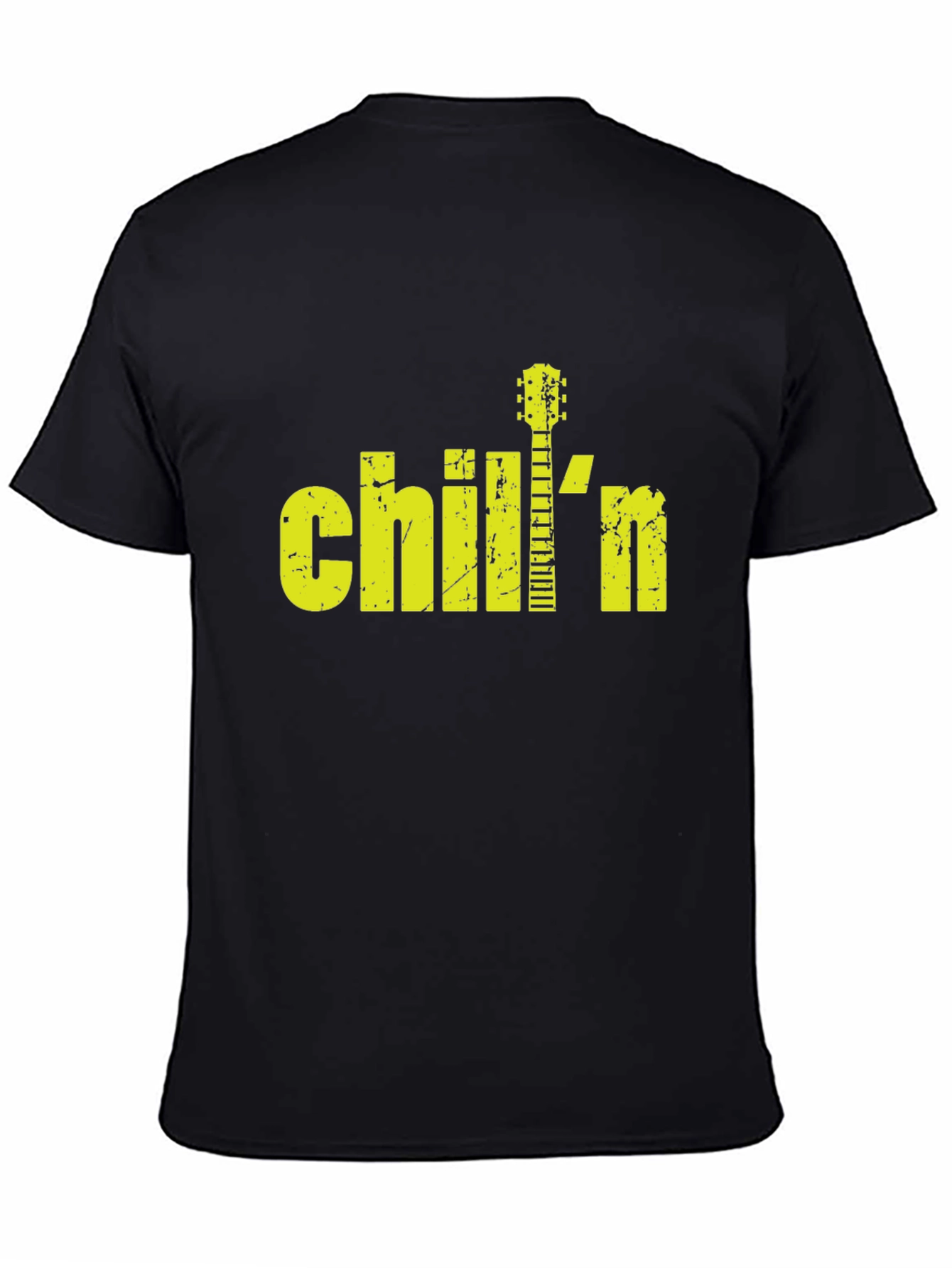Chilln Guitar Graphic Black T-Shirt