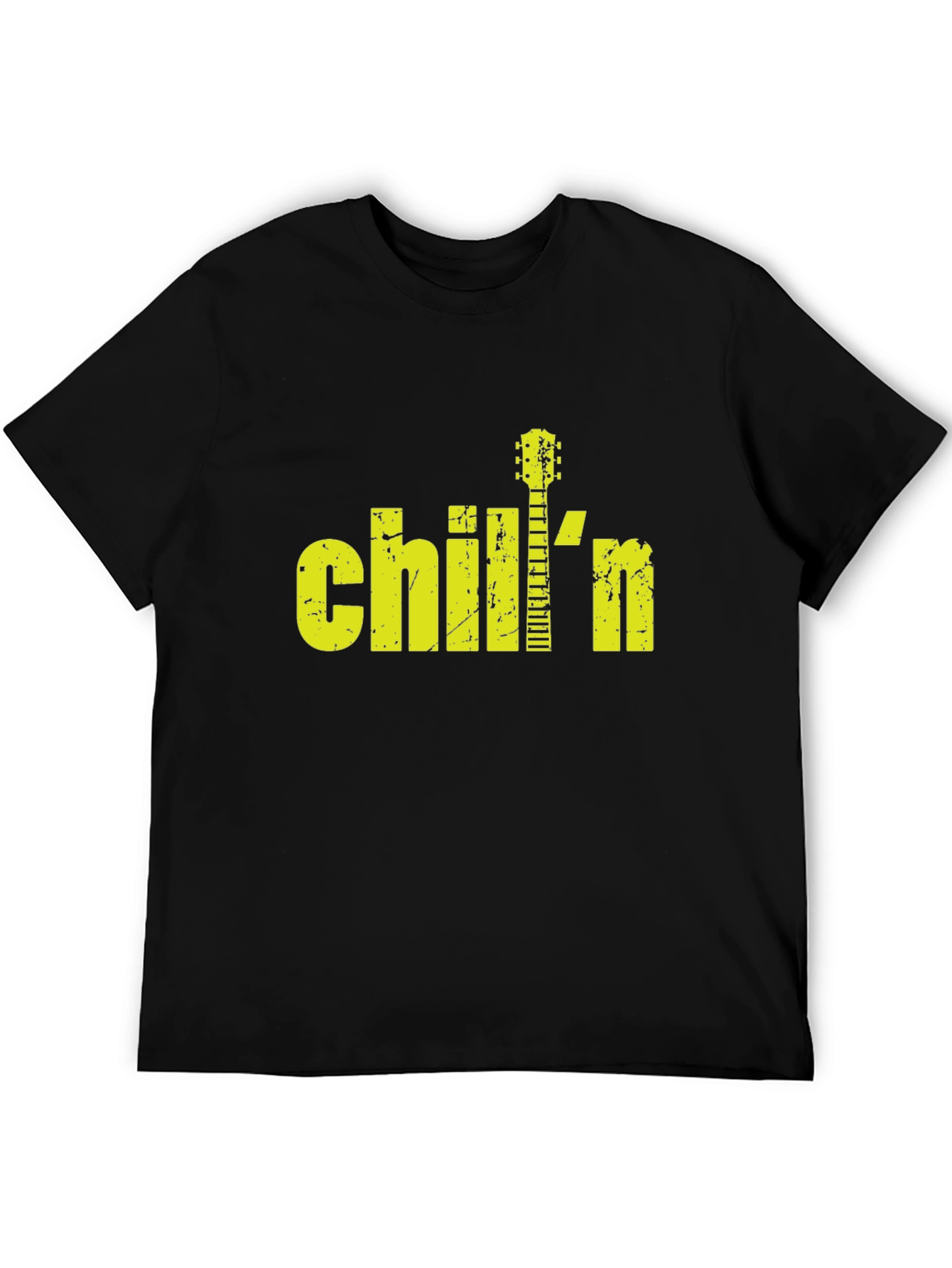 Chilln Guitar Graphic Black T-Shirt