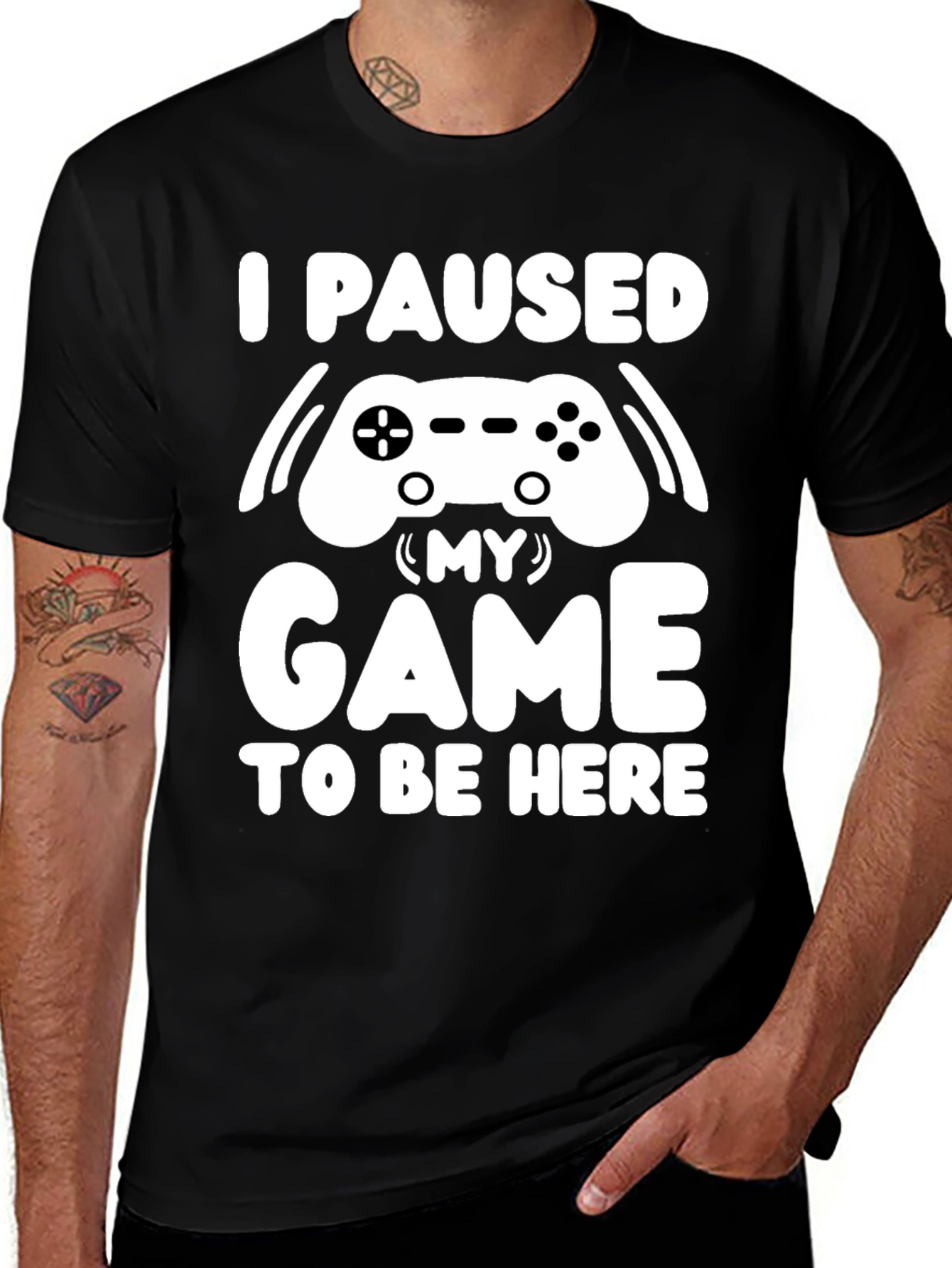 I Paused My Game T-Shirt Gamer Tee