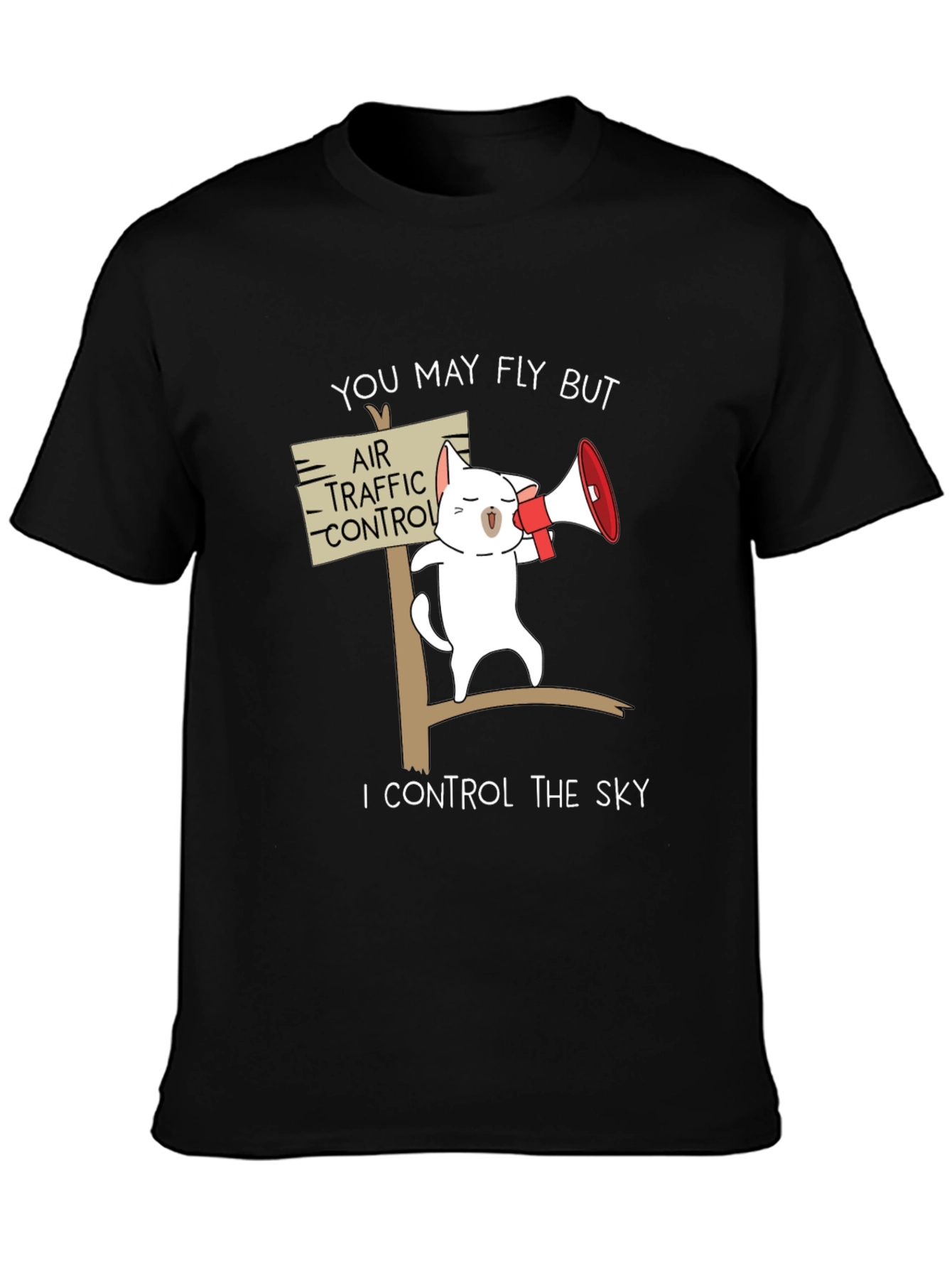 Funny Air Traffic Control Cat T-Shirt
