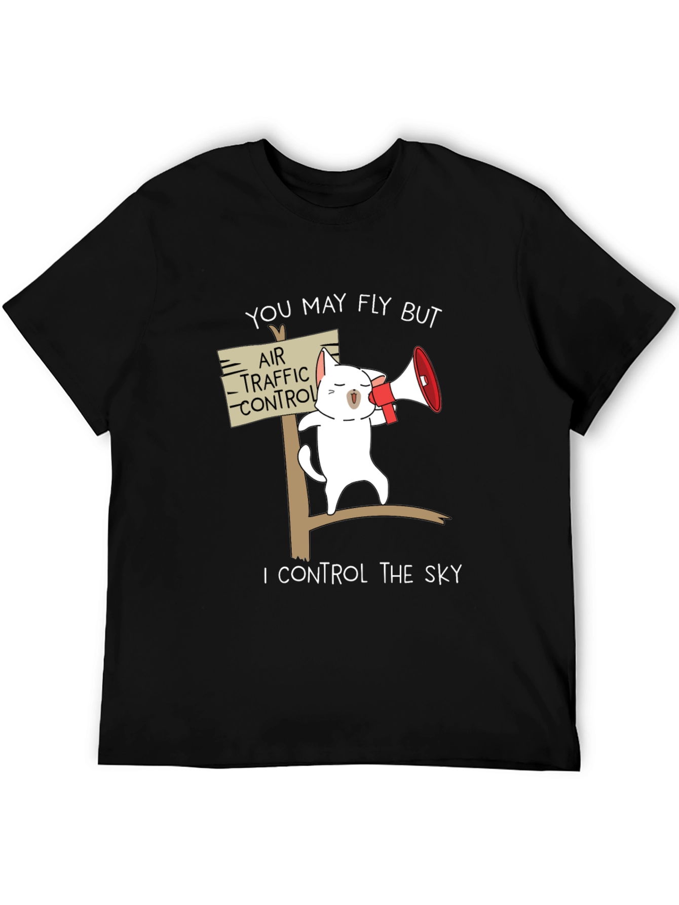 Funny Air Traffic Control Cat T-Shirt