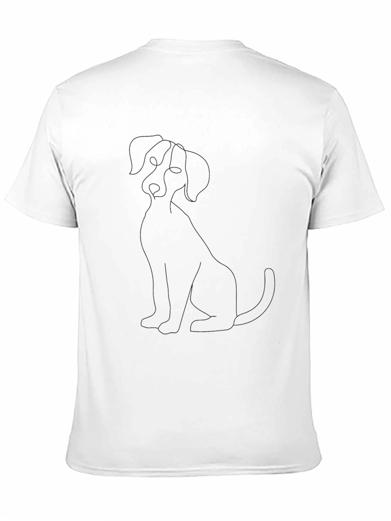 Minimalist Dog Graphic Black T-Shirt