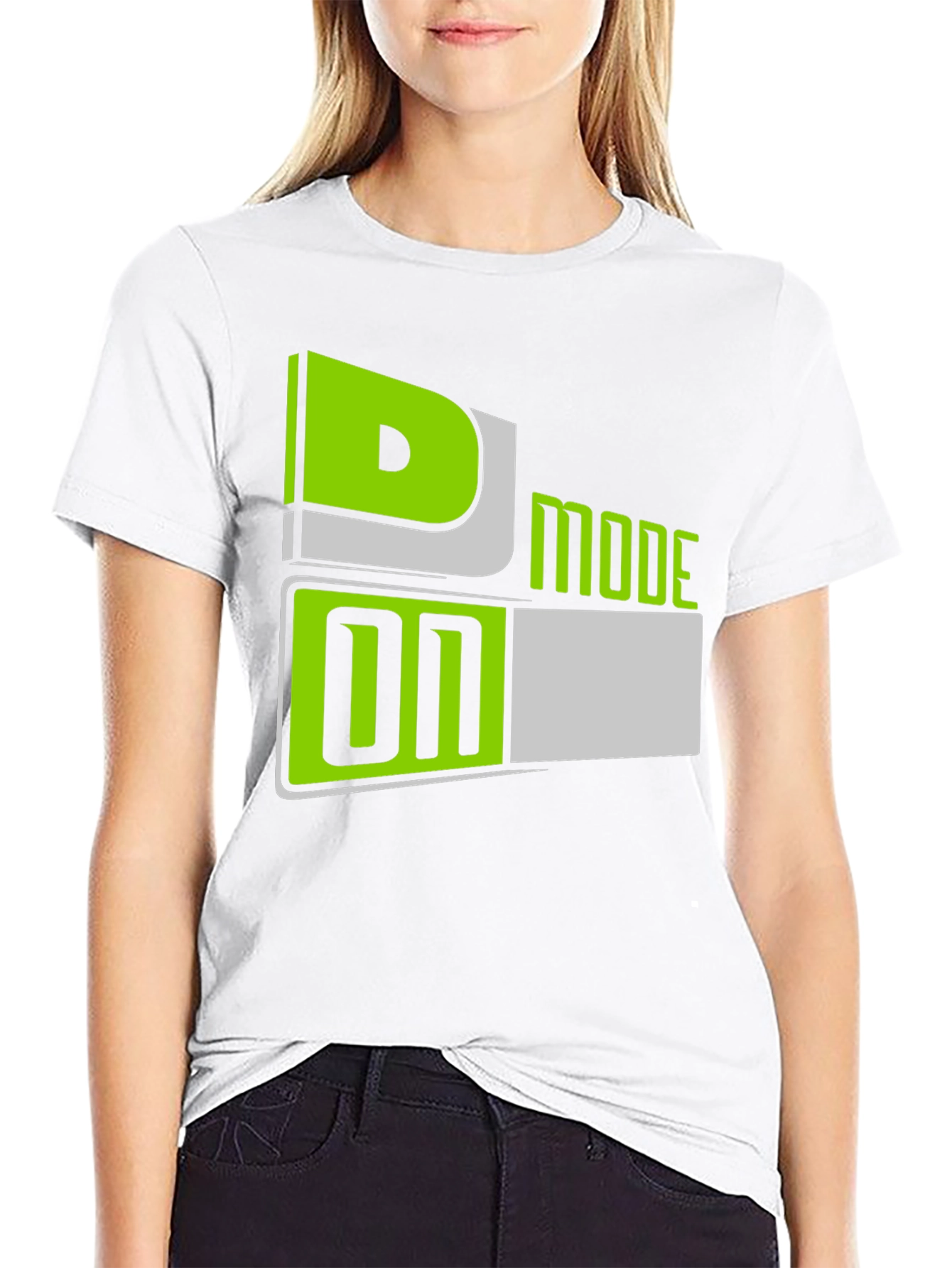 D Mode On T-Shirt - Black Graphic Tee