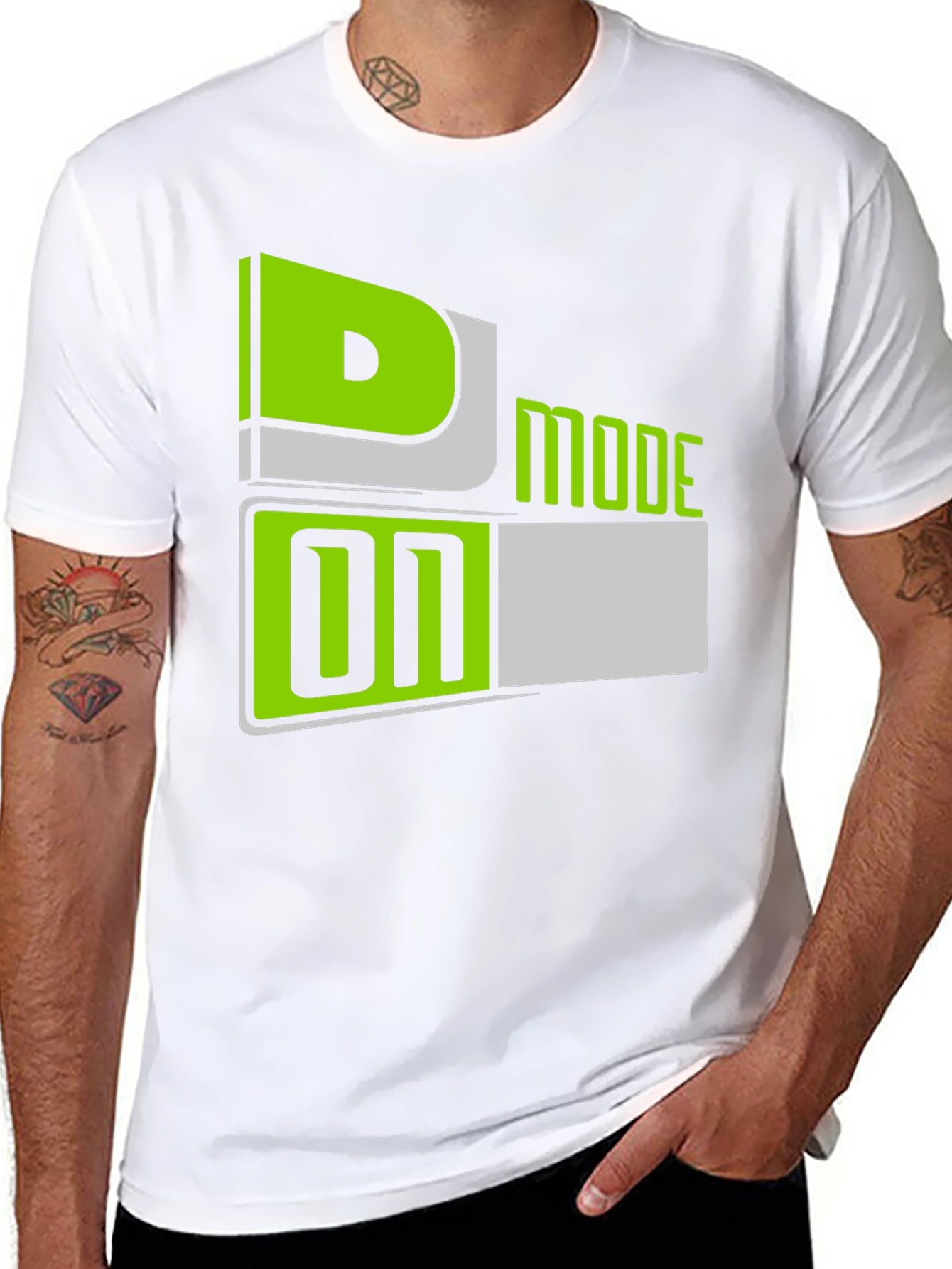 D Mode On T-Shirt - Black Graphic Tee