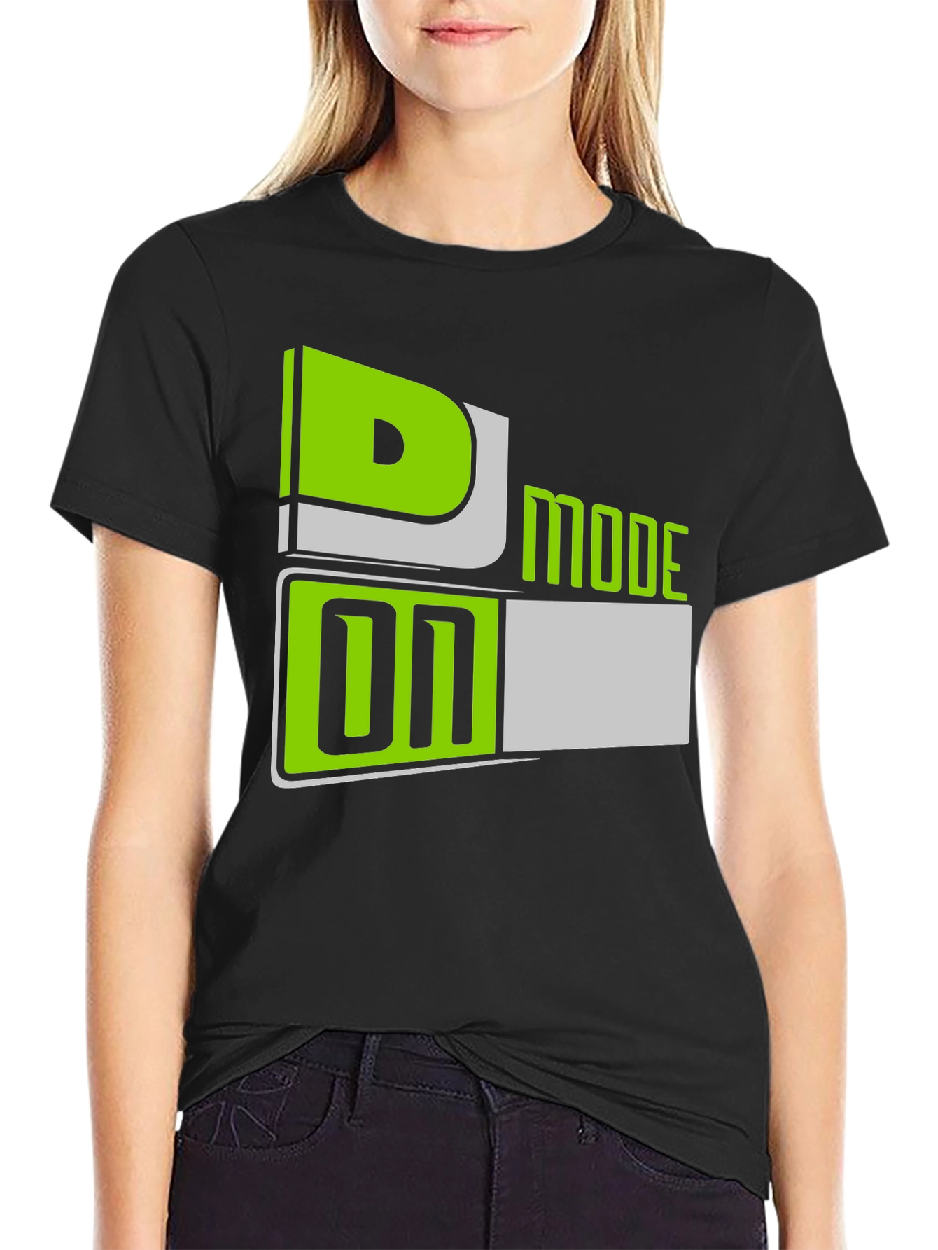 D Mode On T-Shirt - Black Graphic Tee