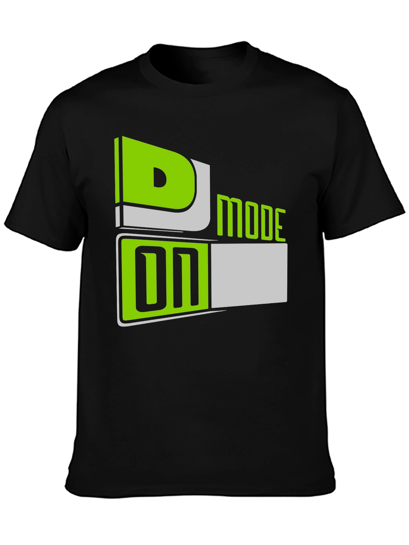 D Mode On T-Shirt - Black Graphic Tee