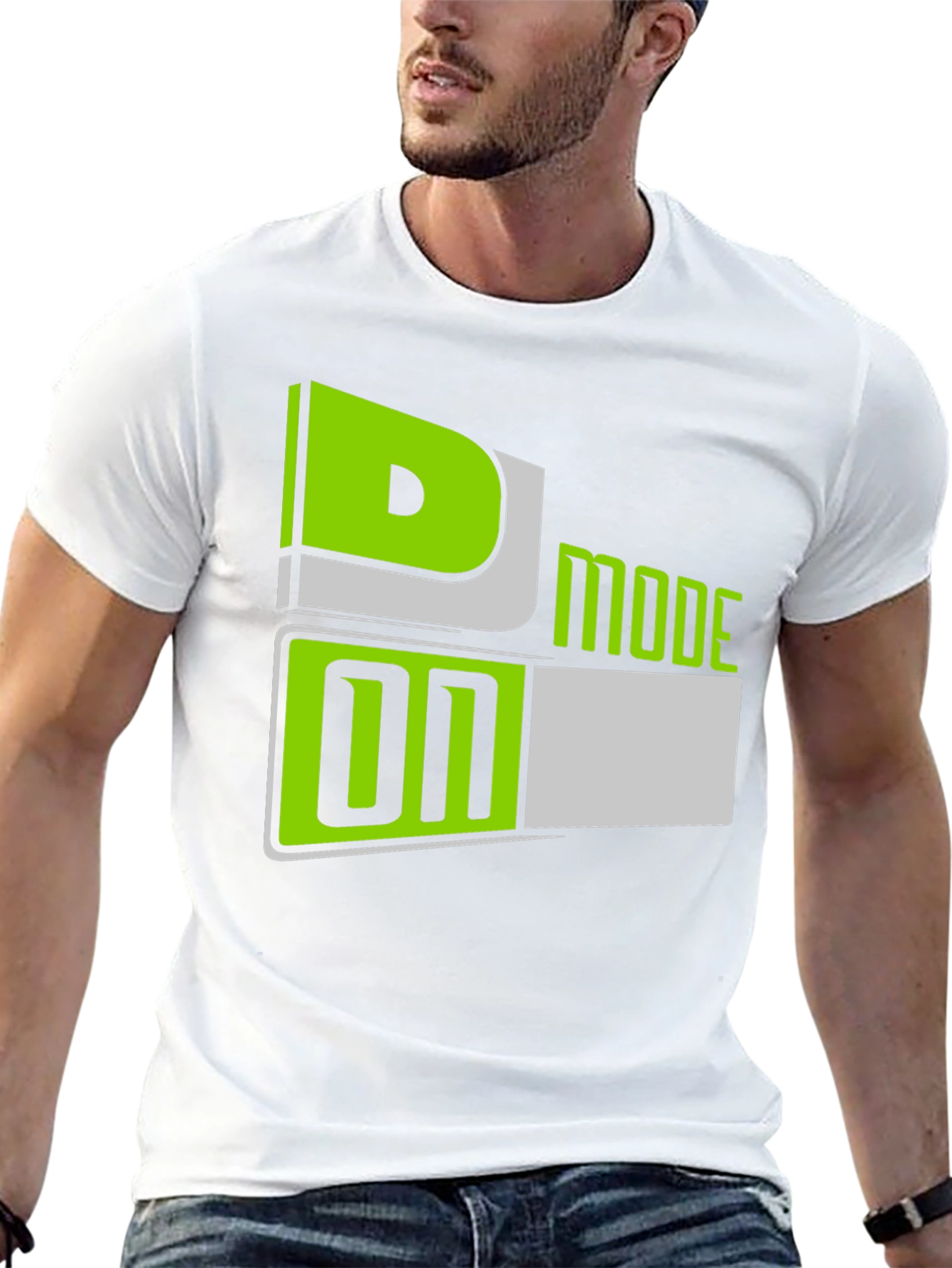 D Mode On T-Shirt - Black Graphic Tee