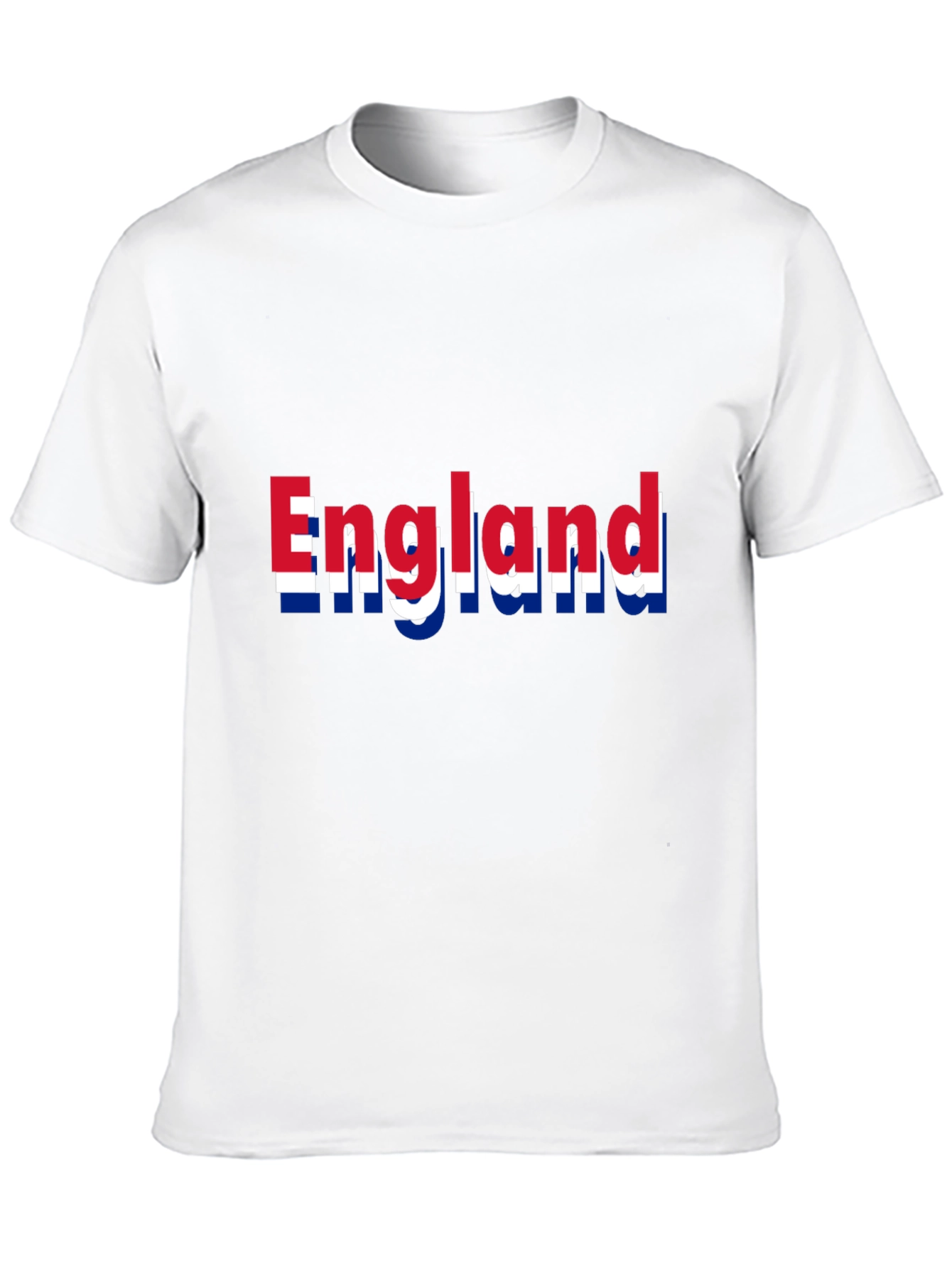 England Flag Print Black T-Shirt