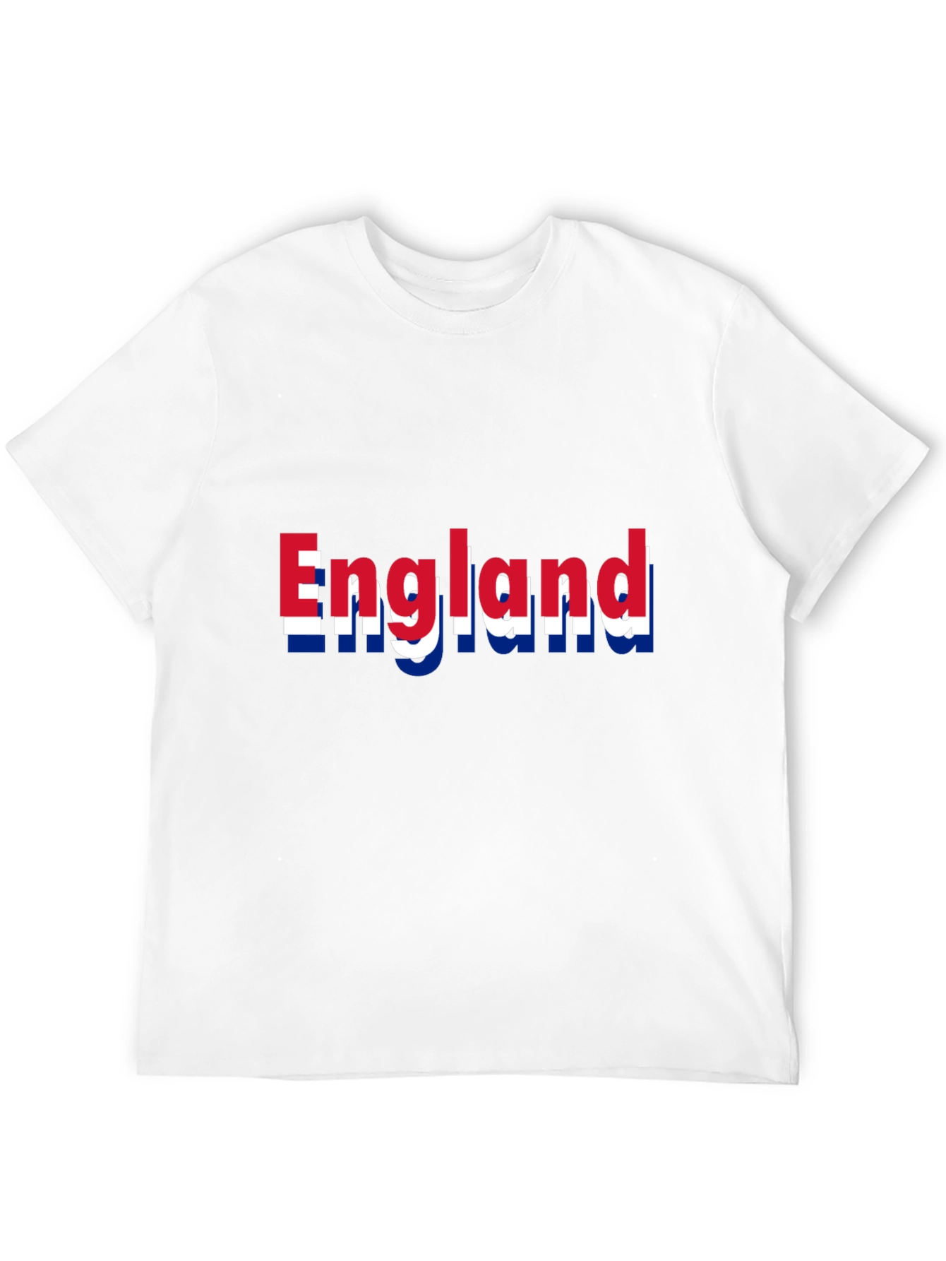England Flag Print Black T-Shirt