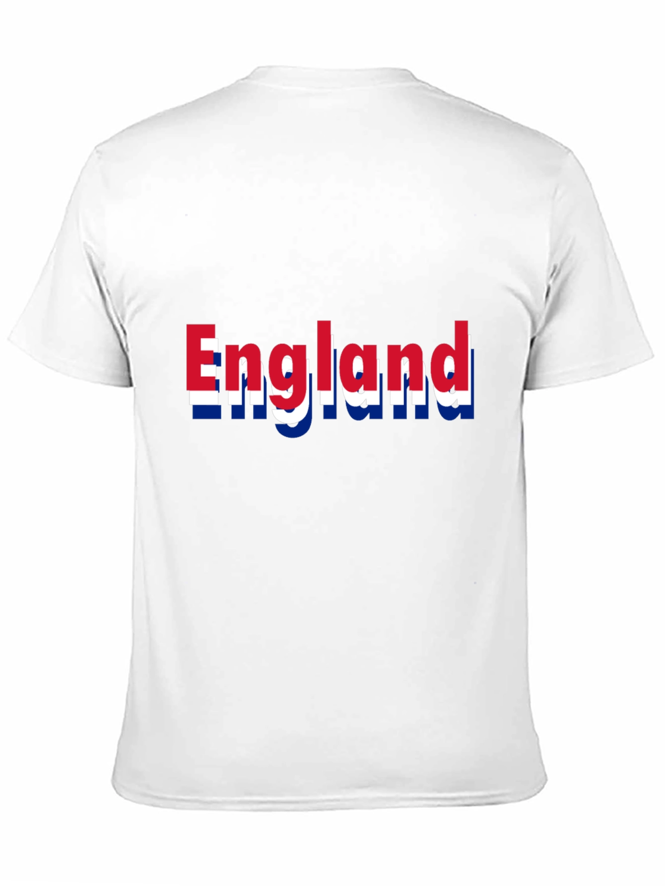 England Flag Print Black T-Shirt